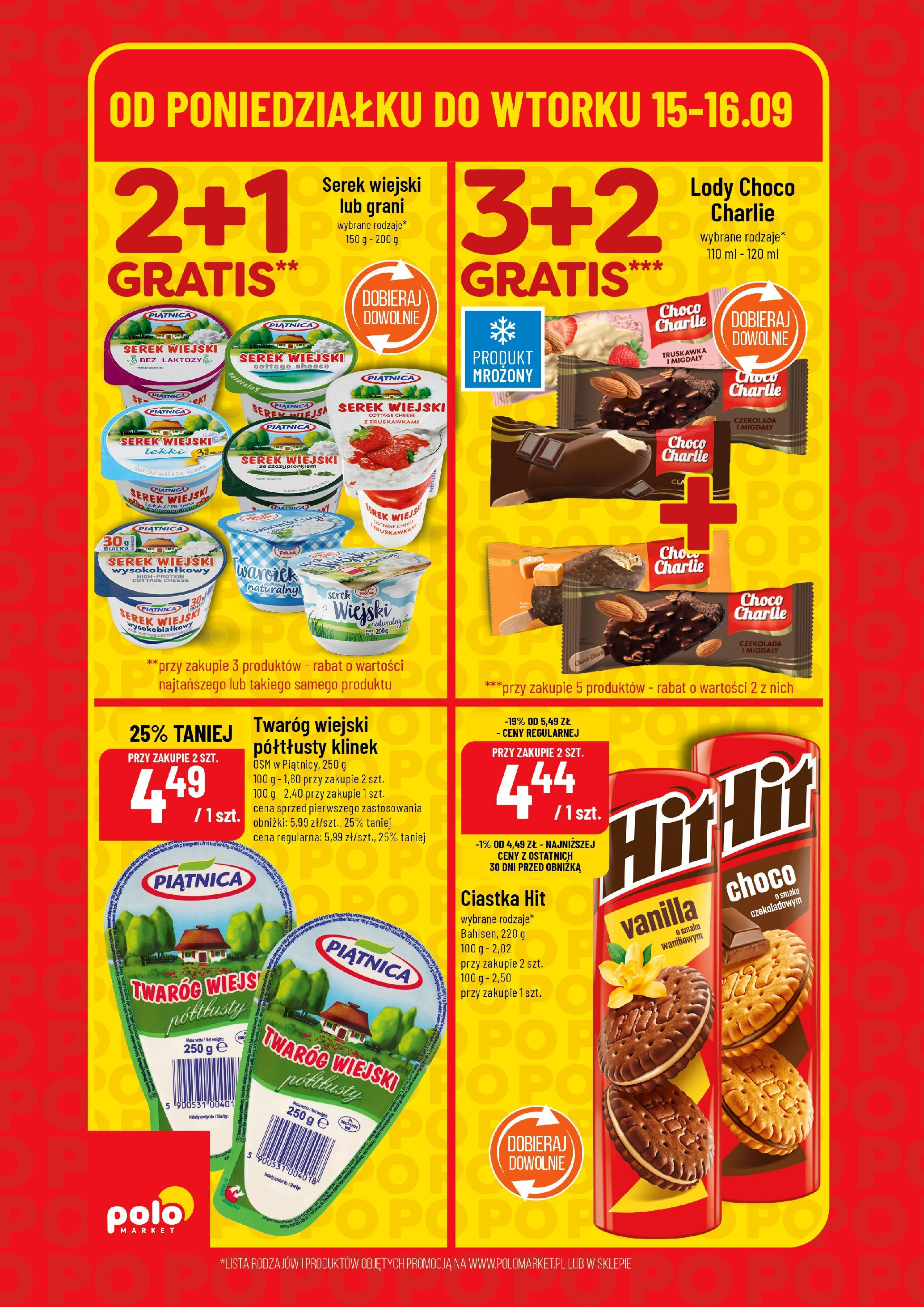POLOmarket gazetka od jutra (15.09.2025) - Nowa PDF | Strona: 4 | Produkty: Serek, Serek wiejski, Serek wiejski wysokobiałkowy, Twaróg
