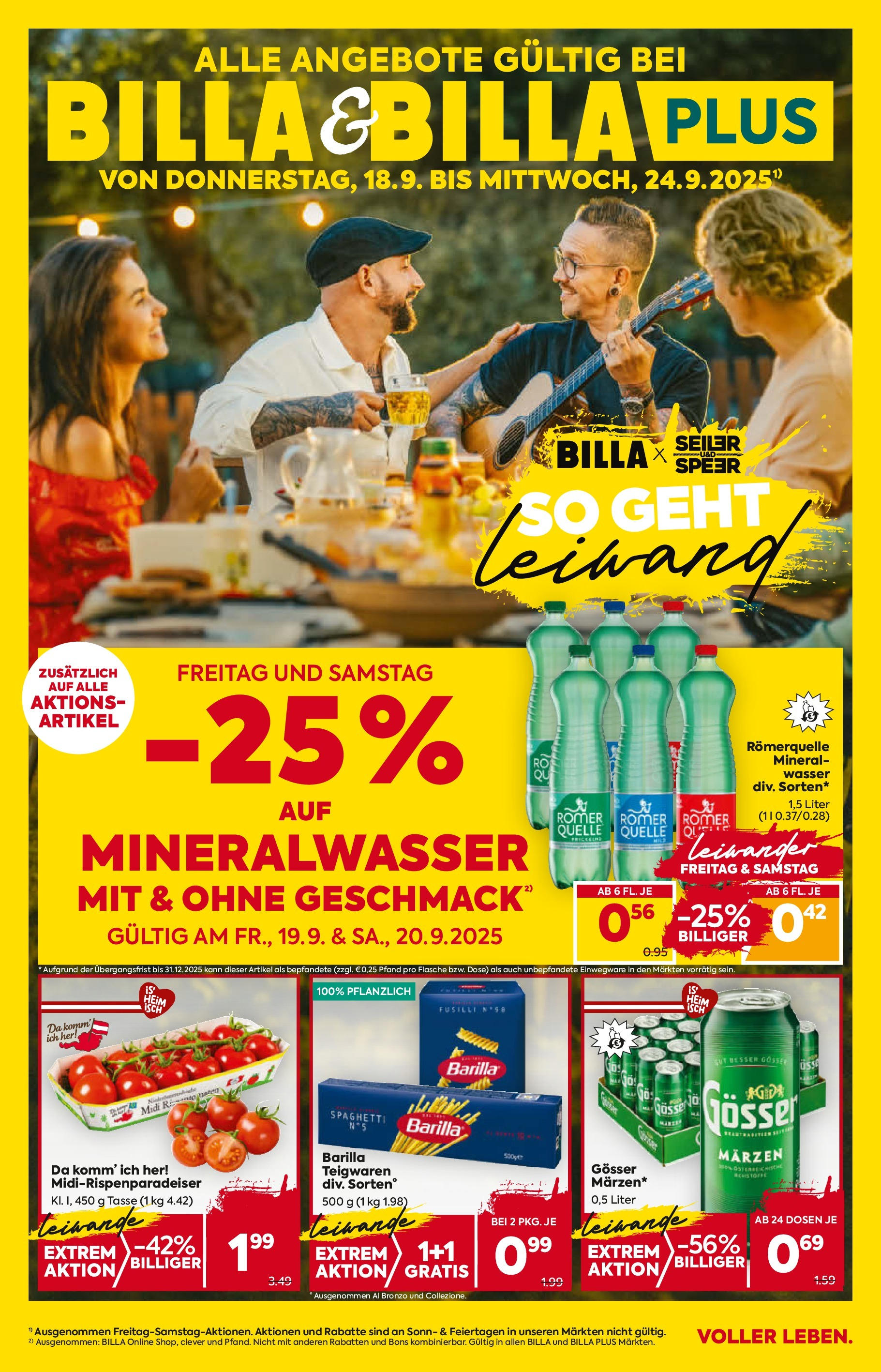 Billa - BILLA: Flugblatt gültig bei BILLA & BILLA PLUS ab 17.09.2025 - Angebote, Prospekt | Seite: 1