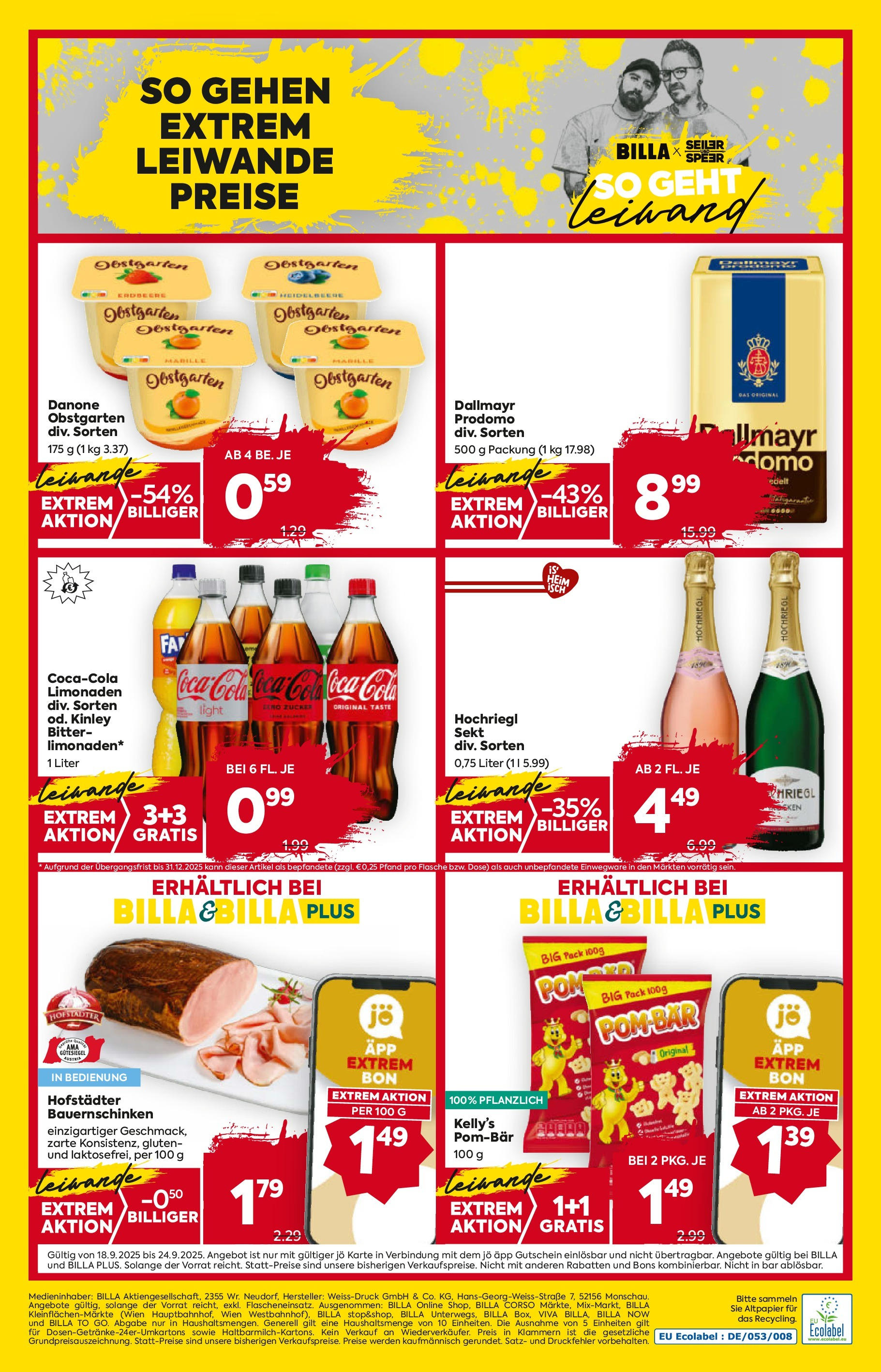 Billa - BILLA: Flugblatt gültig bei BILLA & BILLA PLUS ab 17.09.2025 - Angebote, Prospekt | Seite: 20
