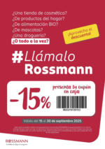 Rossmann Válido del 15 al 30 de septiembre 2025 - hasta el 30.09.2025