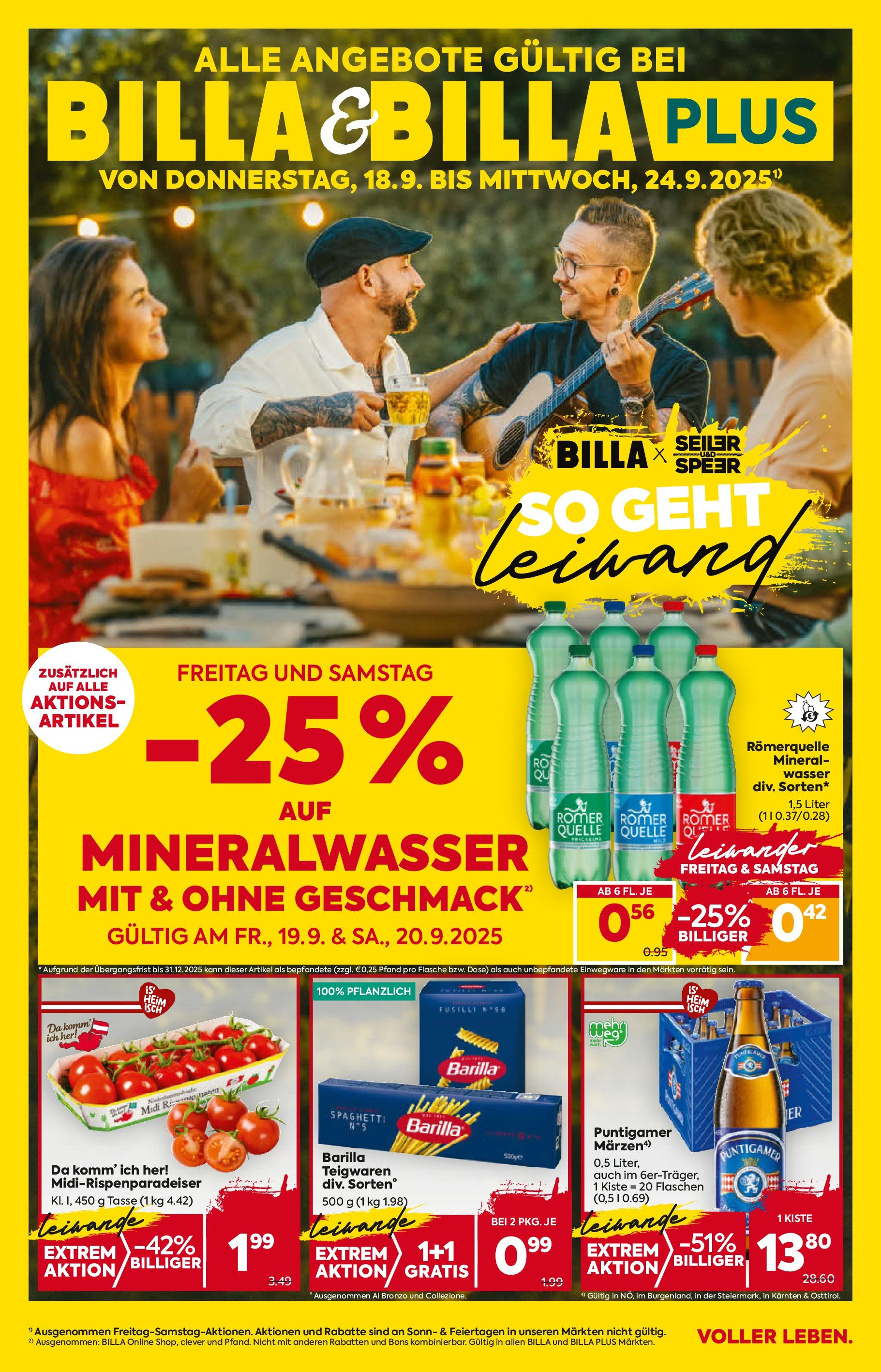 Billa - BILLA: Flugblatt gültig bei BILLA & BILLA PLUS ab 17.09.2025 - Angebote, Prospekt | Seite: 1