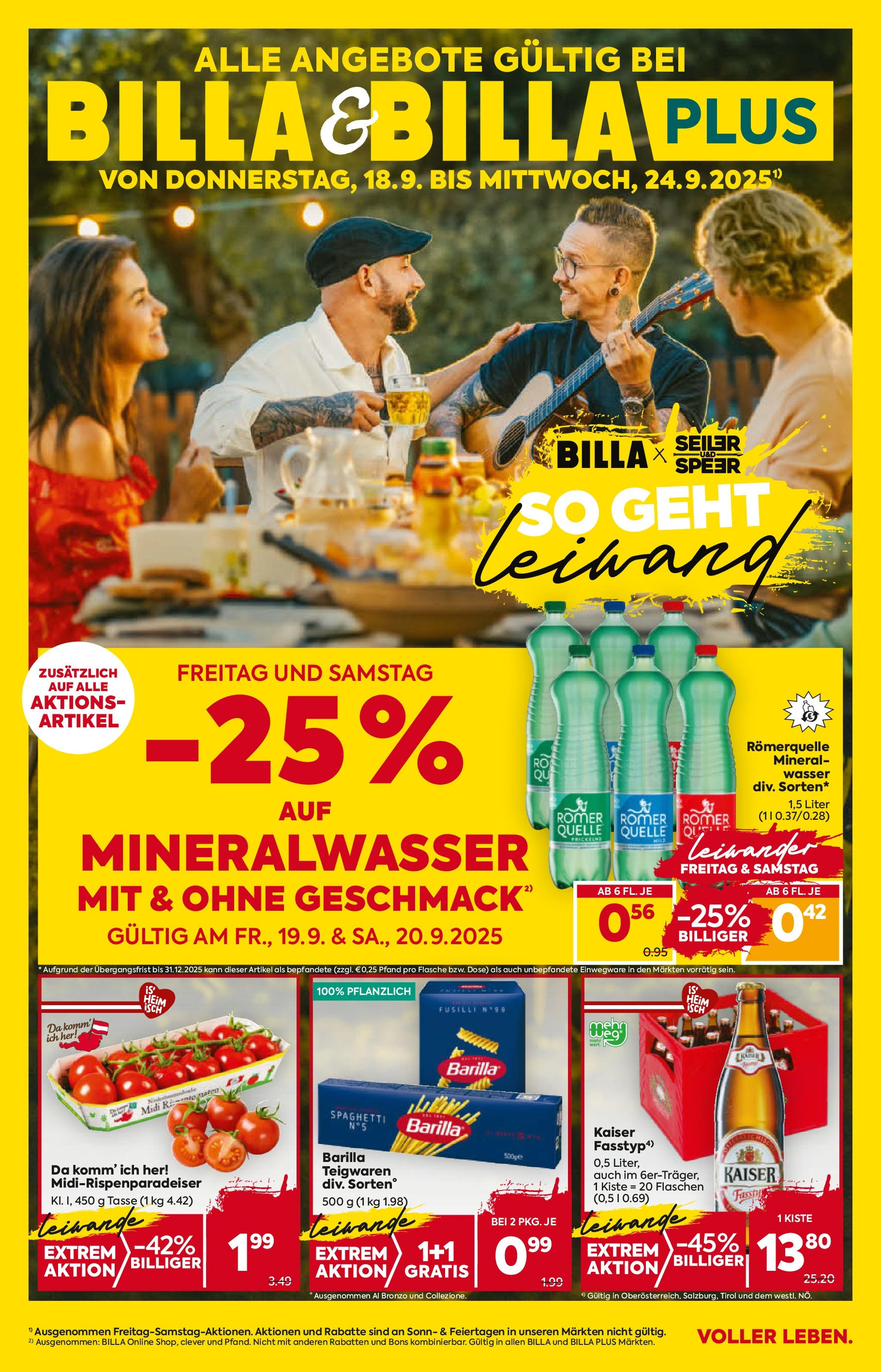Billa - BILLA: Flugblatt gültig bei BILLA & BILLA PLUS ab 17.09.2025 - Angebote, Prospekt | Seite: 1