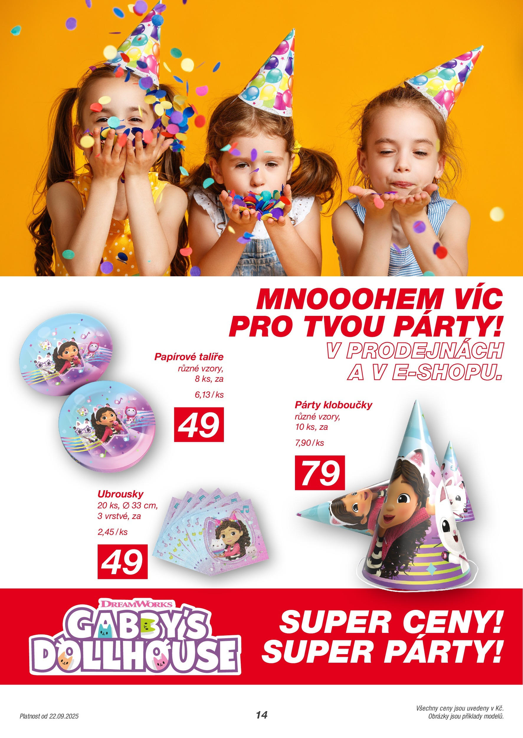 KIK leták 21.09.2025 - Leták příští týden | Strana: 14 | Produkty: Talíře, Ubrousky