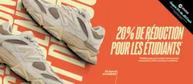 20 % DE RÉDUCTION POUR LES ÉTUDIANTS