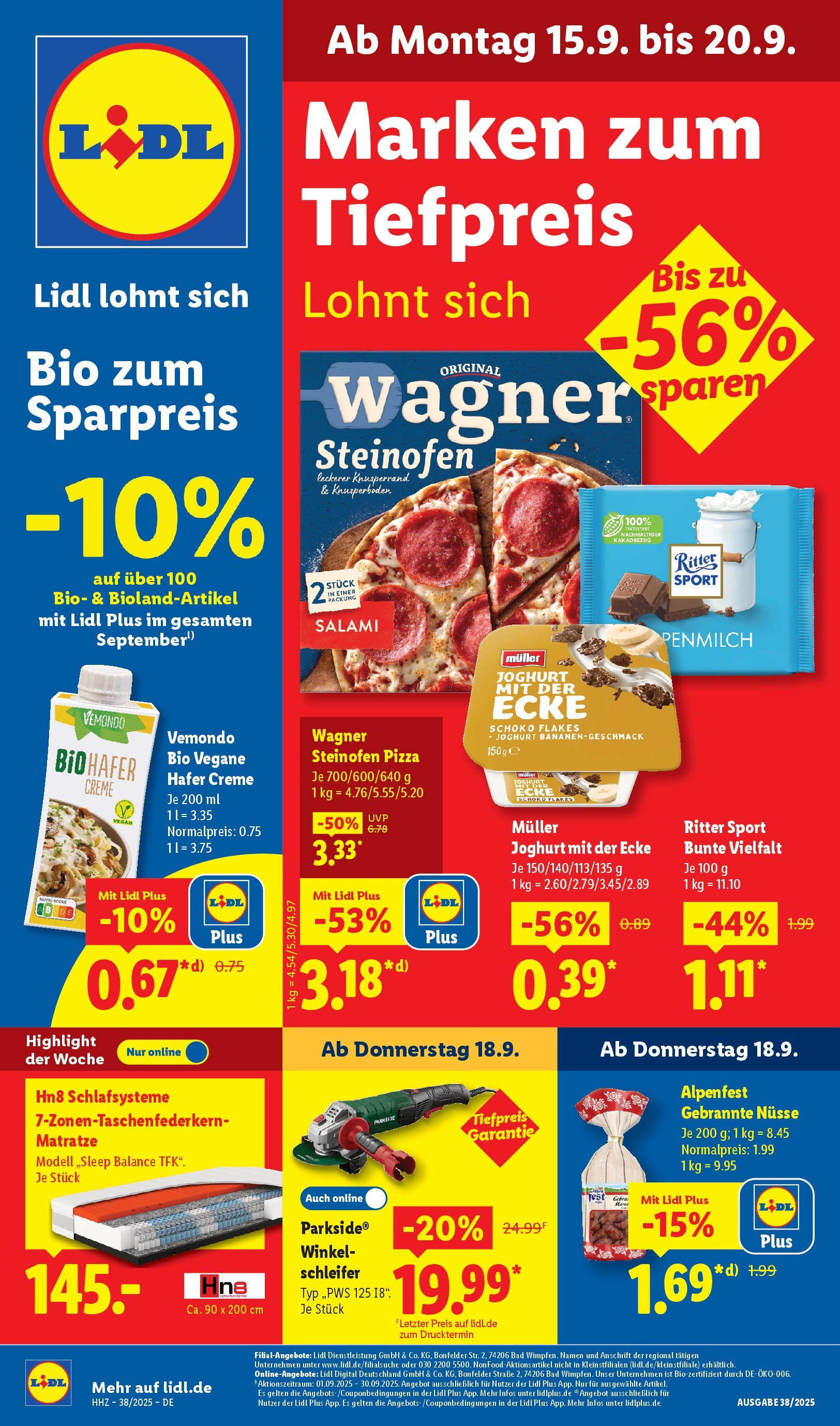 Lidl: Wochenangebote von 14. September bis 20. September 2025 - Prospekt seite 1
