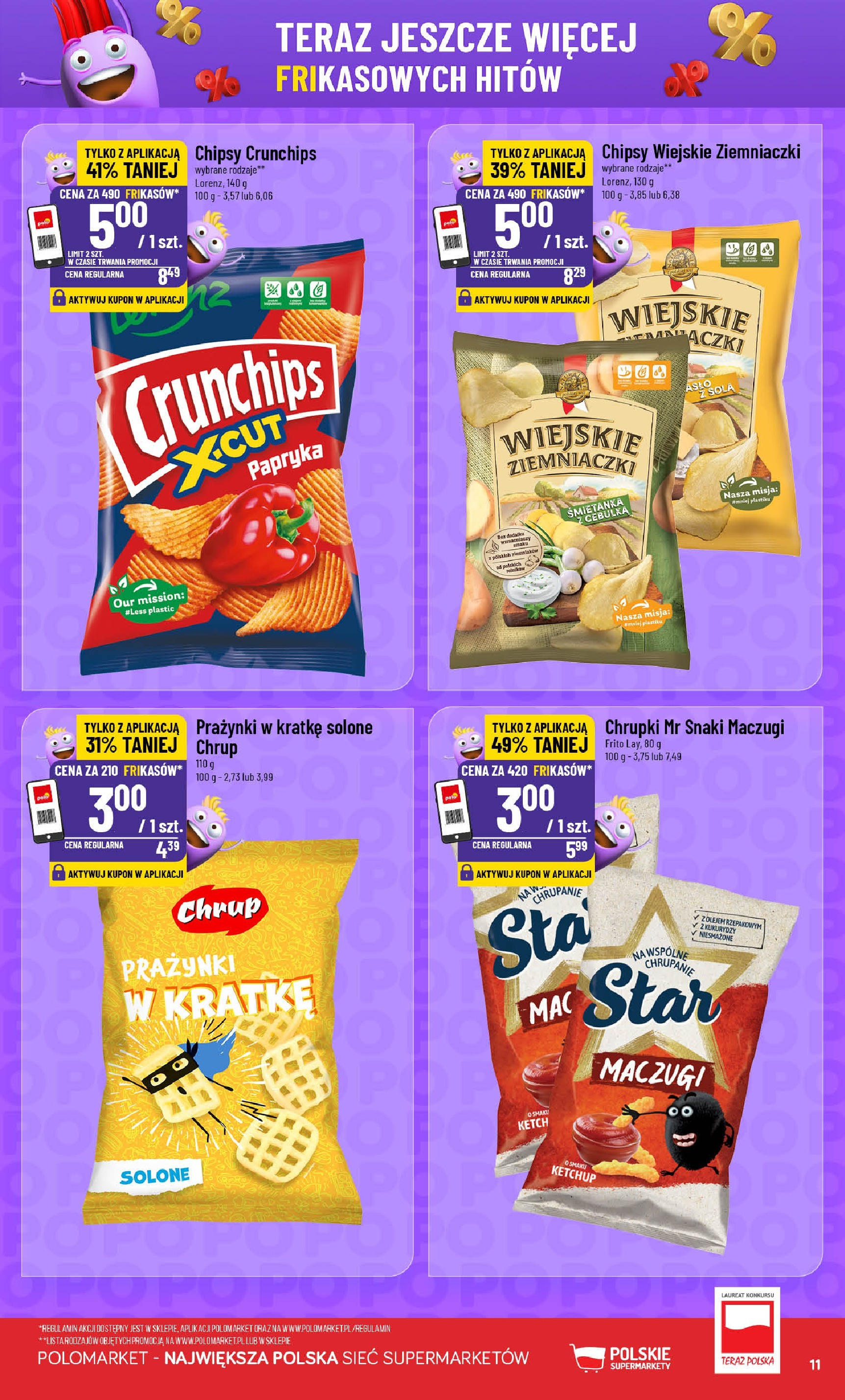 POLOmarket gazetka od jutra (16.09.2025) - Nowa PDF | Strona: 11 | Produkty: Chipsy, Ketchup, Chrupki, Papryka