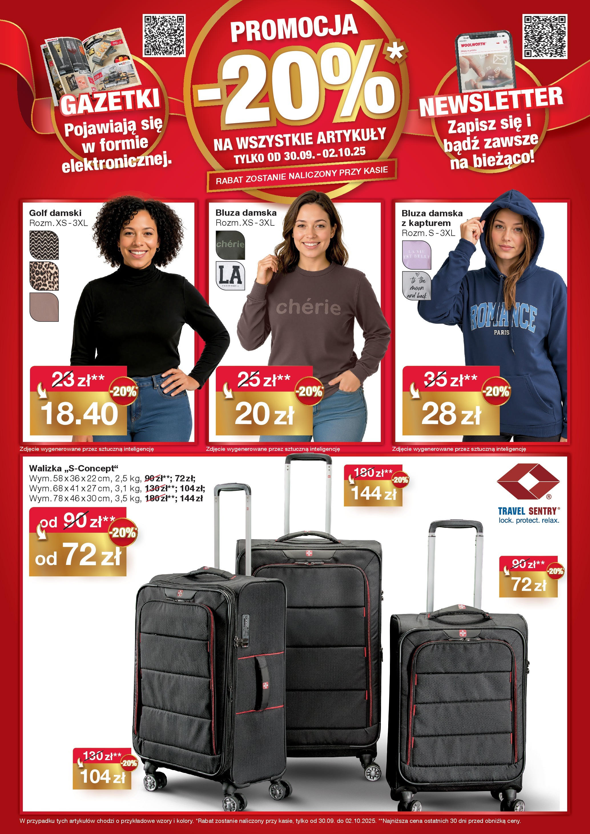 Woolworth Gazetka - Już w Ciechanowie od (30.09.2025 - 02.10.2025) | Strona: 4 | Produkty: Walizka