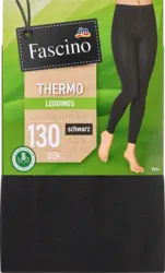 Fascino Leggings Thermo mit recyceltem Polyester schwarz Gr. 50/52, 130 DEN