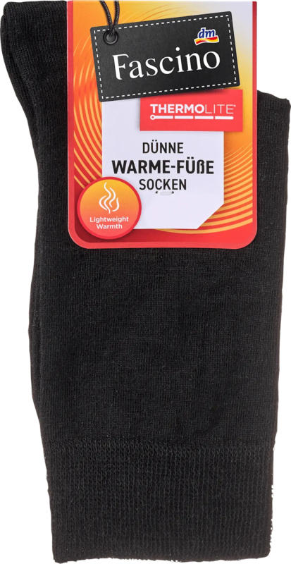 Fascino Socken mit Wollanteil Thermolite® schwarz Gr. 43-46