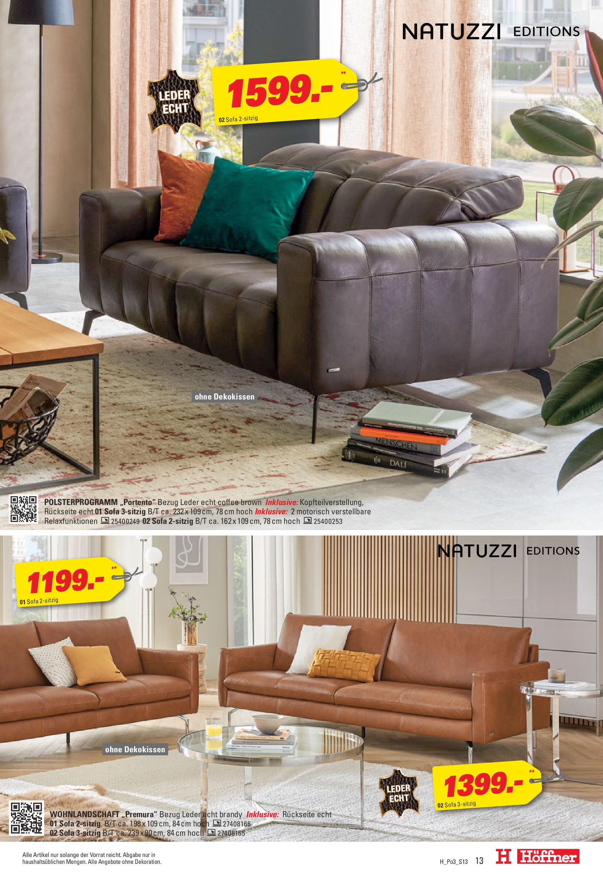 Höffner - Höffner: Möbelangebote (ab 16.09.2025) zum Blättern | Seite: 13 | Produkte: Wohnlandschaft, Sofa