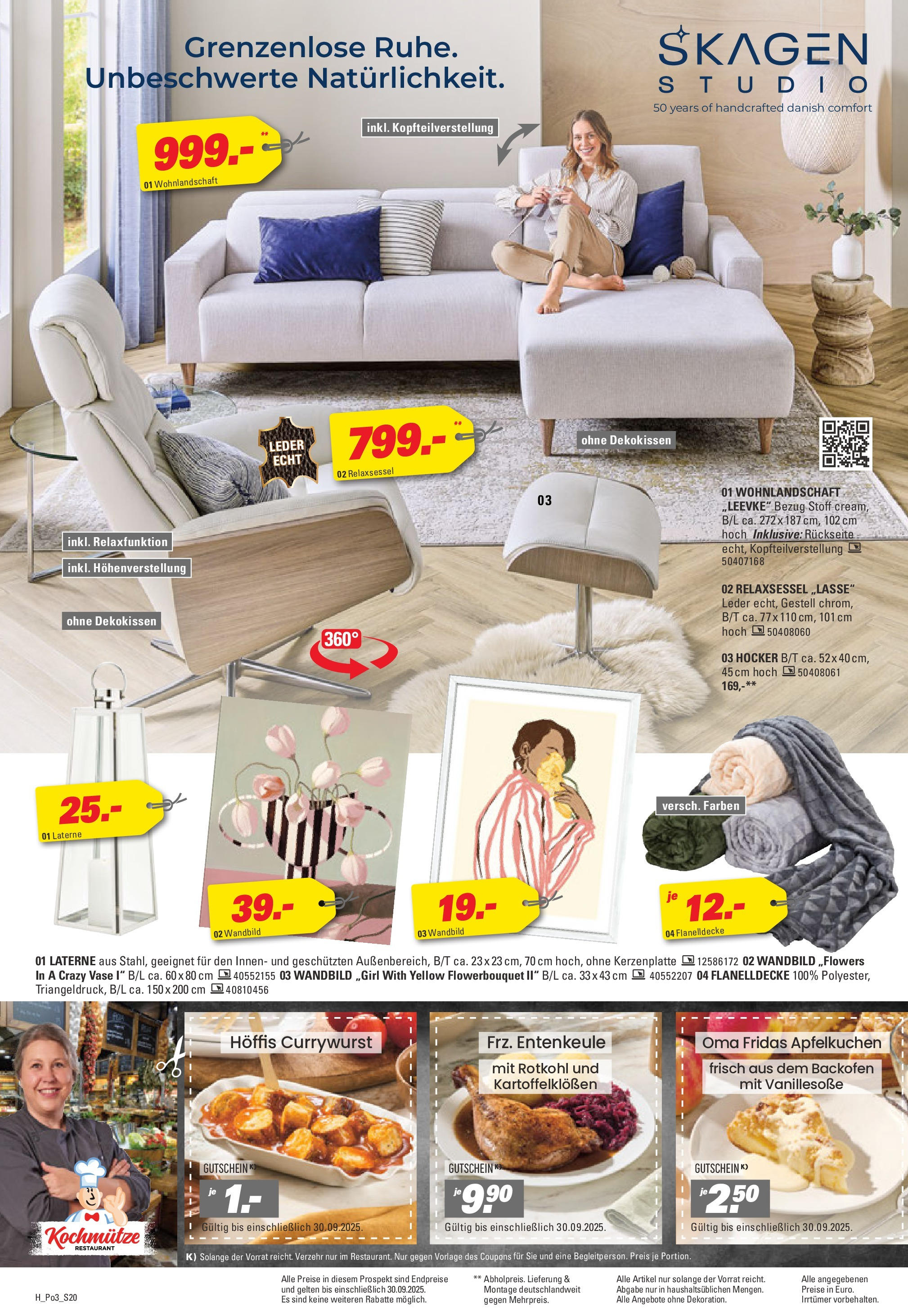 Höffner - Höffner: Möbelangebote (ab 16.09.2025) zum Blättern | Seite: 20 | Produkte: Hocker, Relaxsessel, Rotkohl, Vase