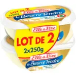 Auchan Hypermarch&eacute; Beurre Tendre Elle & Vire 2x250g - au 01.07.2026