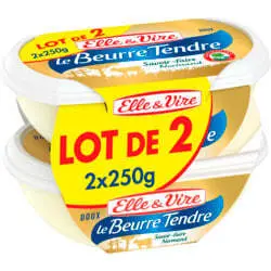 Beurre Tendre Elle & Vire 2x250g