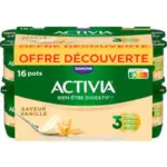 Auchan Hypermarch&eacute; Activia Saveur Vanille 16x125g - au 01.07.2026