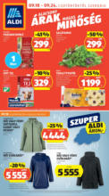 Aldi újság érvényessége 2025.09.24.-ig