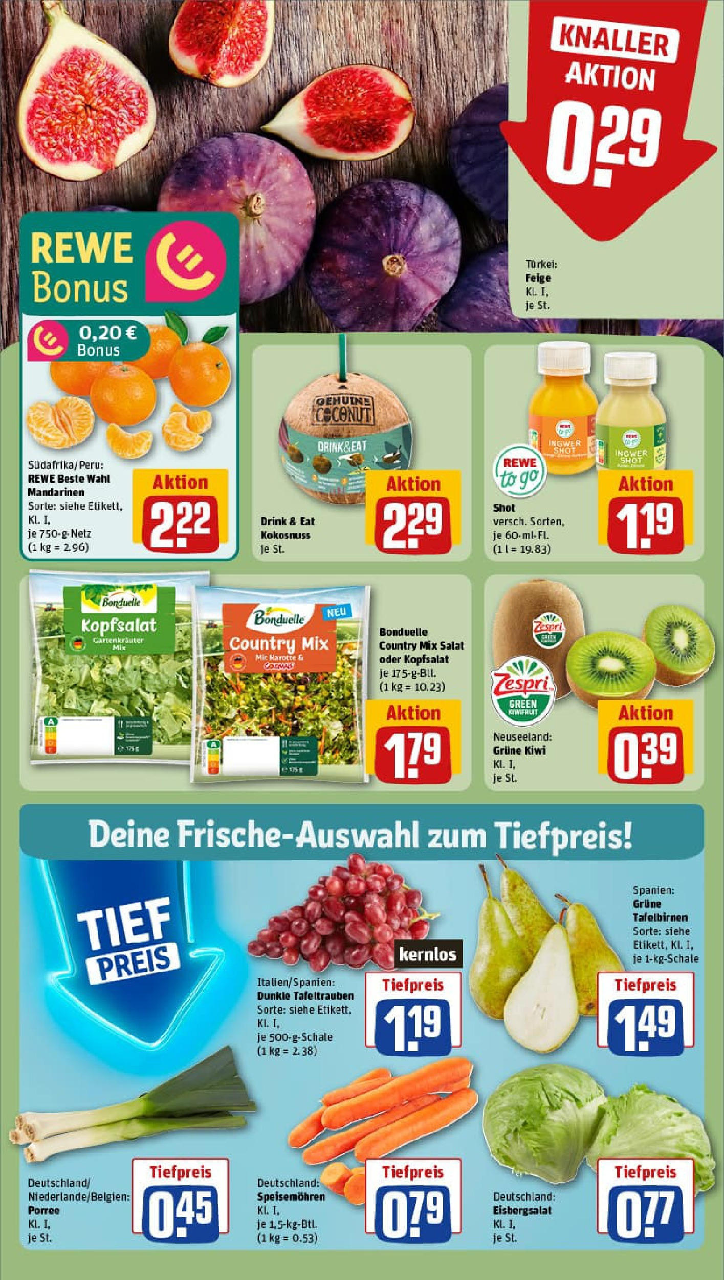REWE Prospekt ab 21.09.2025 zum Blättern » Angebote | Seite: 10 | Produkte: Mandarinen, Eisbergsalat, Kiwi, Salat REWE Prospekt ab 21.09.2025 zum Blättern » Angebote | Seite: 10 | Produkte: Mandarinen, Eisbergsalat, Kiwi, Salat