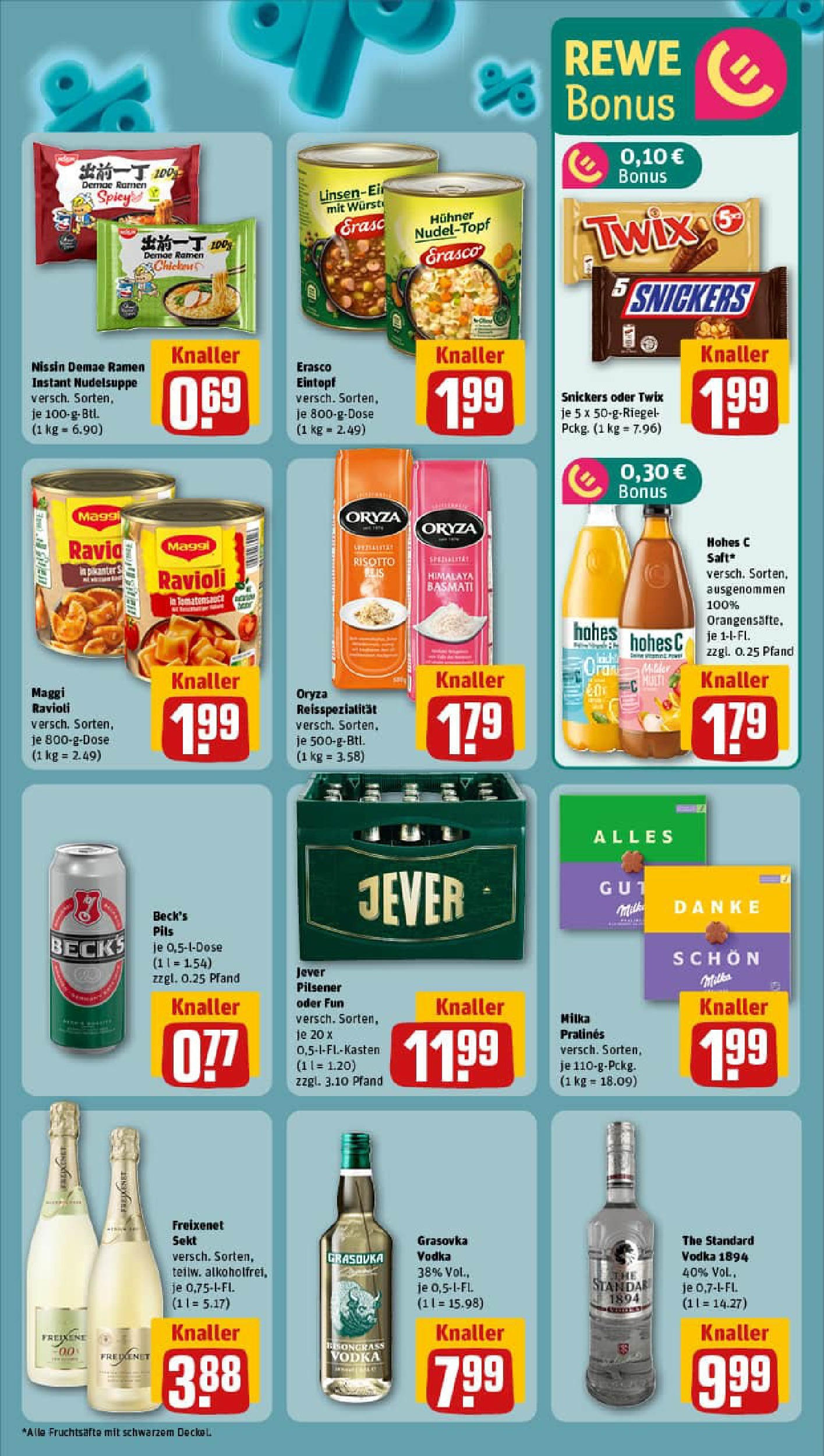 REWE Prospekt ab 21.09.2025 zum Blättern » Angebote | Seite: 7 | Produkte: Maggi, Twix, Wurst, Vodka REWE Prospekt ab 21.09.2025 zum Blättern » Angebote | Seite: 7 | Produkte: Maggi, Twix, Wurst, Vodka