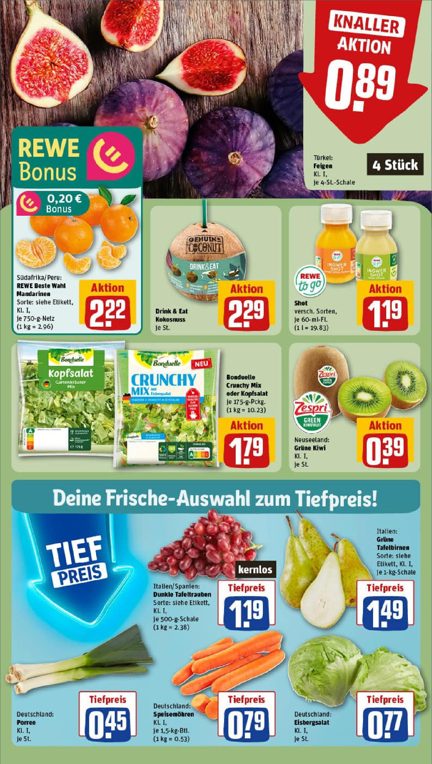 REWE Prospekt ab 21.09.2025 zum Blättern » Angebote | Seite: 10 | Produkte: Mandarinen, Eisbergsalat, Kiwi REWE Prospekt ab 21.09.2025 zum Blättern » Angebote | Seite: 10 | Produkte: Mandarinen, Eisbergsalat, Kiwi