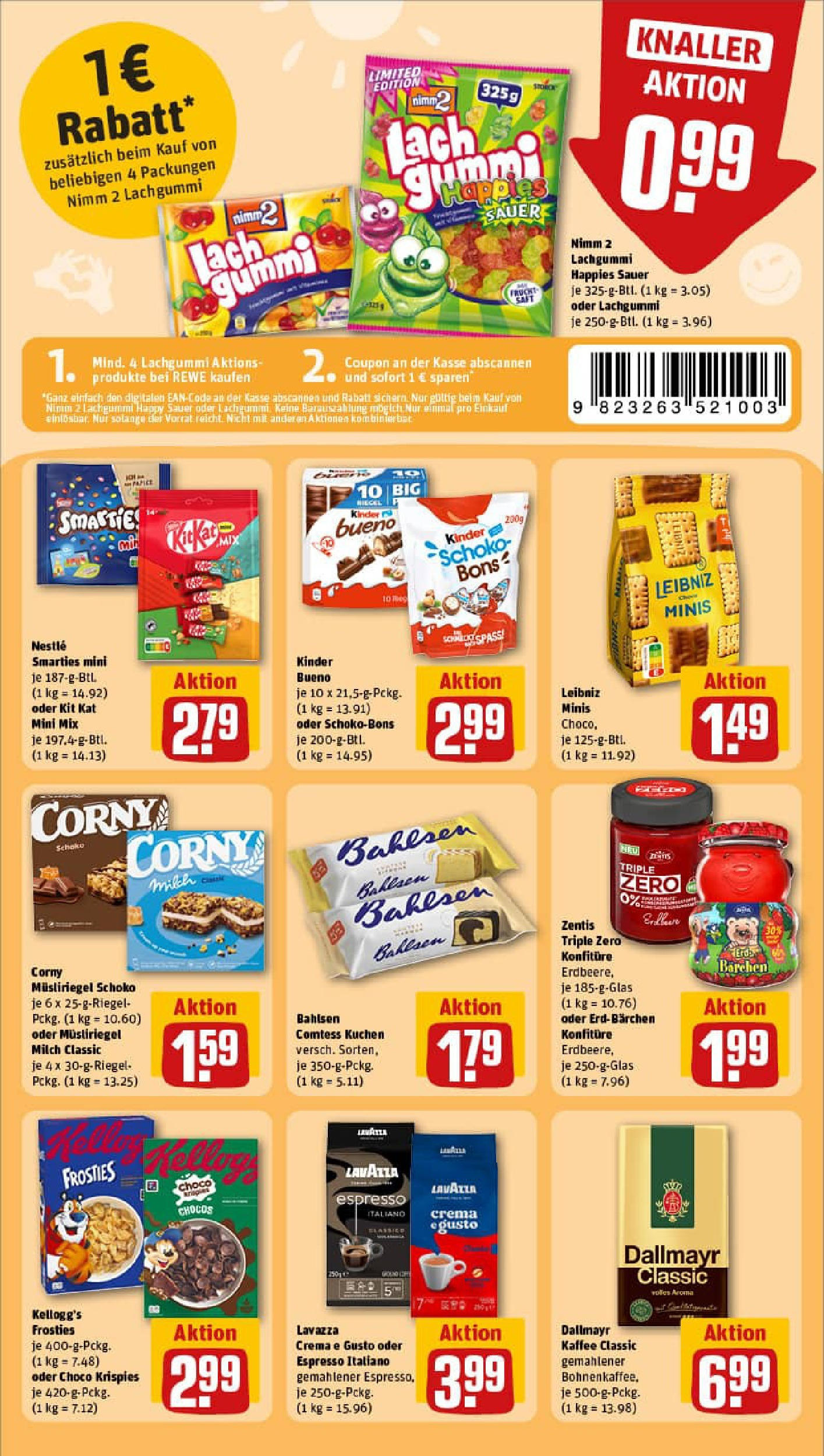 REWE Prospekt ab 21.09.2025 zum Blättern » Angebote | Seite: 23 | Produkte: Milch, Kaffee, Kellogg's, Lachs REWE Prospekt ab 21.09.2025 zum Blättern » Angebote | Seite: 23 | Produkte: Milch, Kaffee, Kellogg's, Lachs