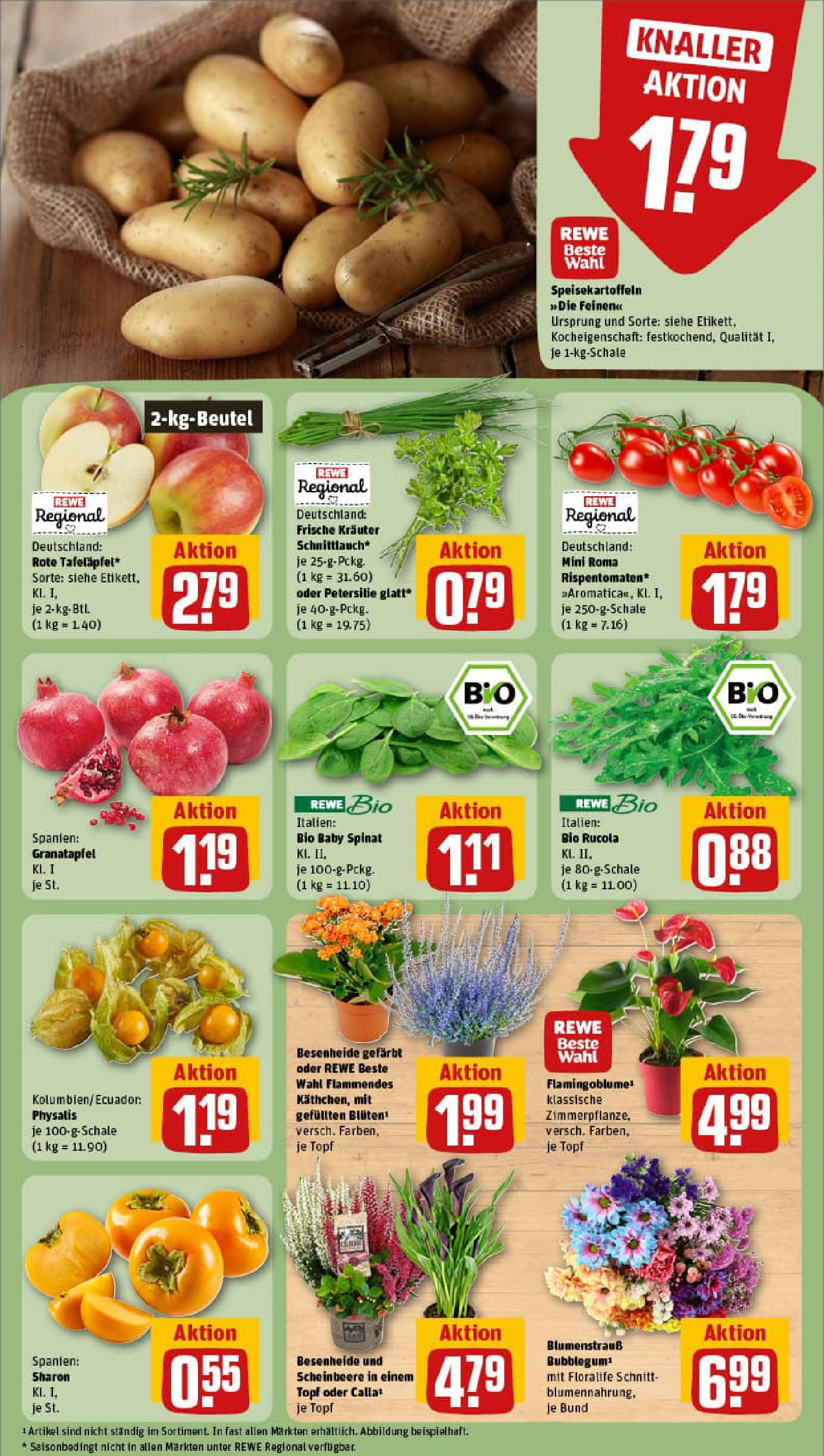 REWE Prospekt ab 21.09.2025 zum Blättern » Angebote | Seite: 11 | Produkte: Granatapfel, Rucola, Petersilie