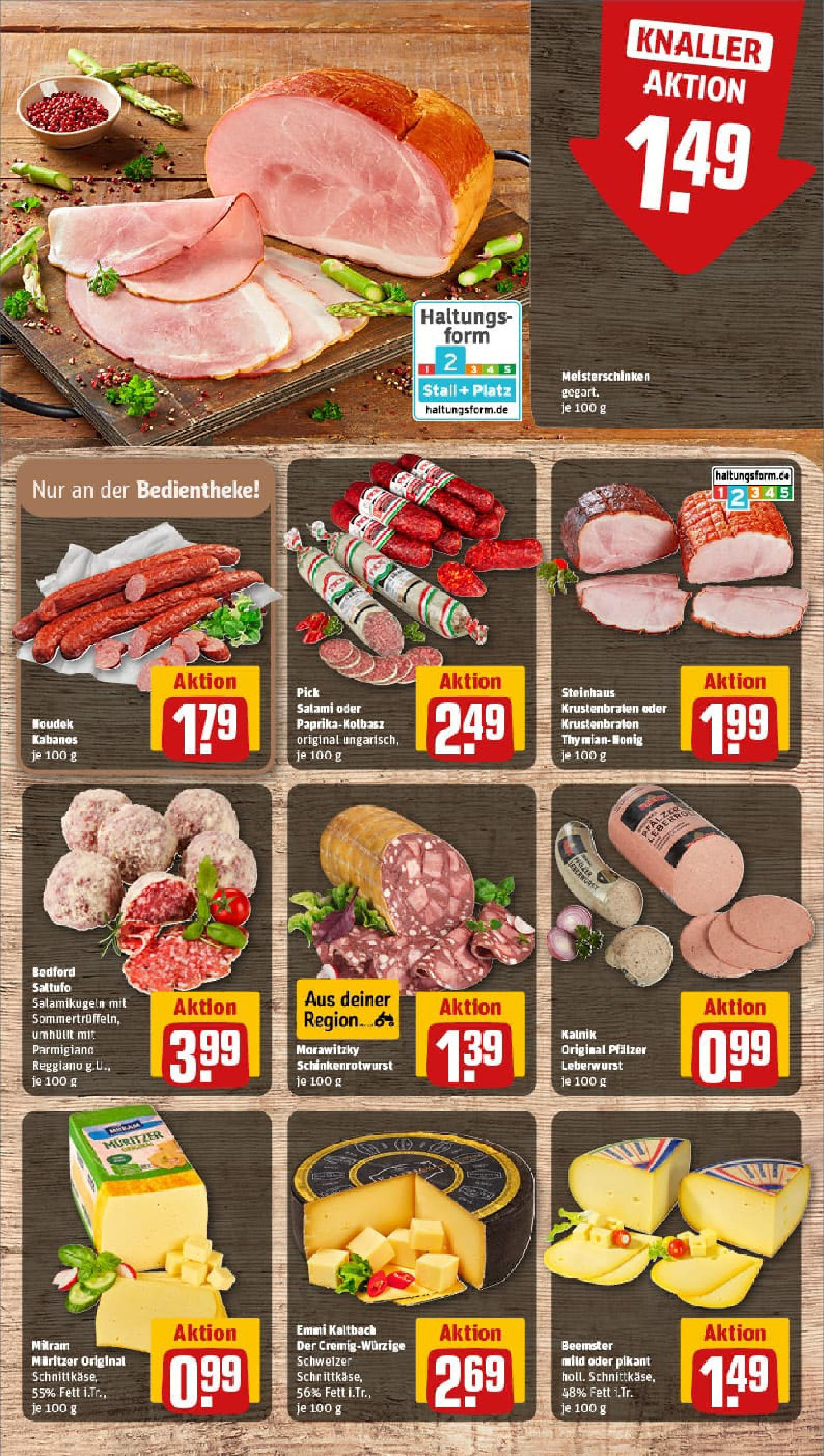 REWE Prospekt ab 21.09.2025 zum Blättern » Angebote | Seite: 13 | Produkte: Krustenbraten, Salami, Morawitzky