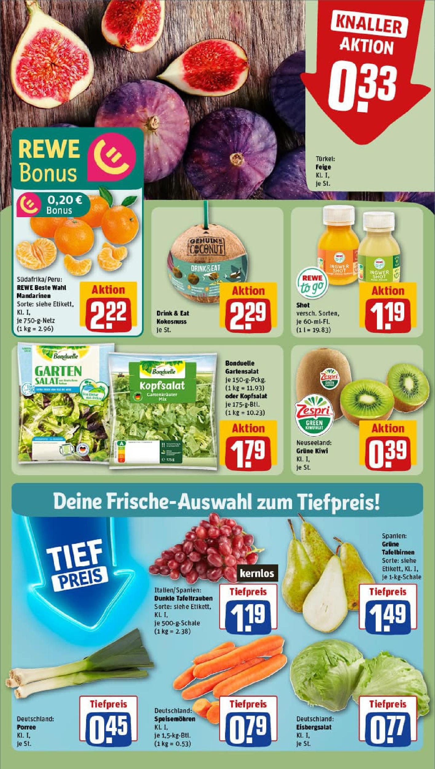 REWE Prospekt ab 21.09.2025 zum Blättern » Angebote | Seite: 10 | Produkte: Mandarinen, Eisbergsalat, Kiwi, Salat REWE Prospekt ab 21.09.2025 zum Blättern » Angebote | Seite: 10 | Produkte: Mandarinen, Eisbergsalat, Kiwi, Salat