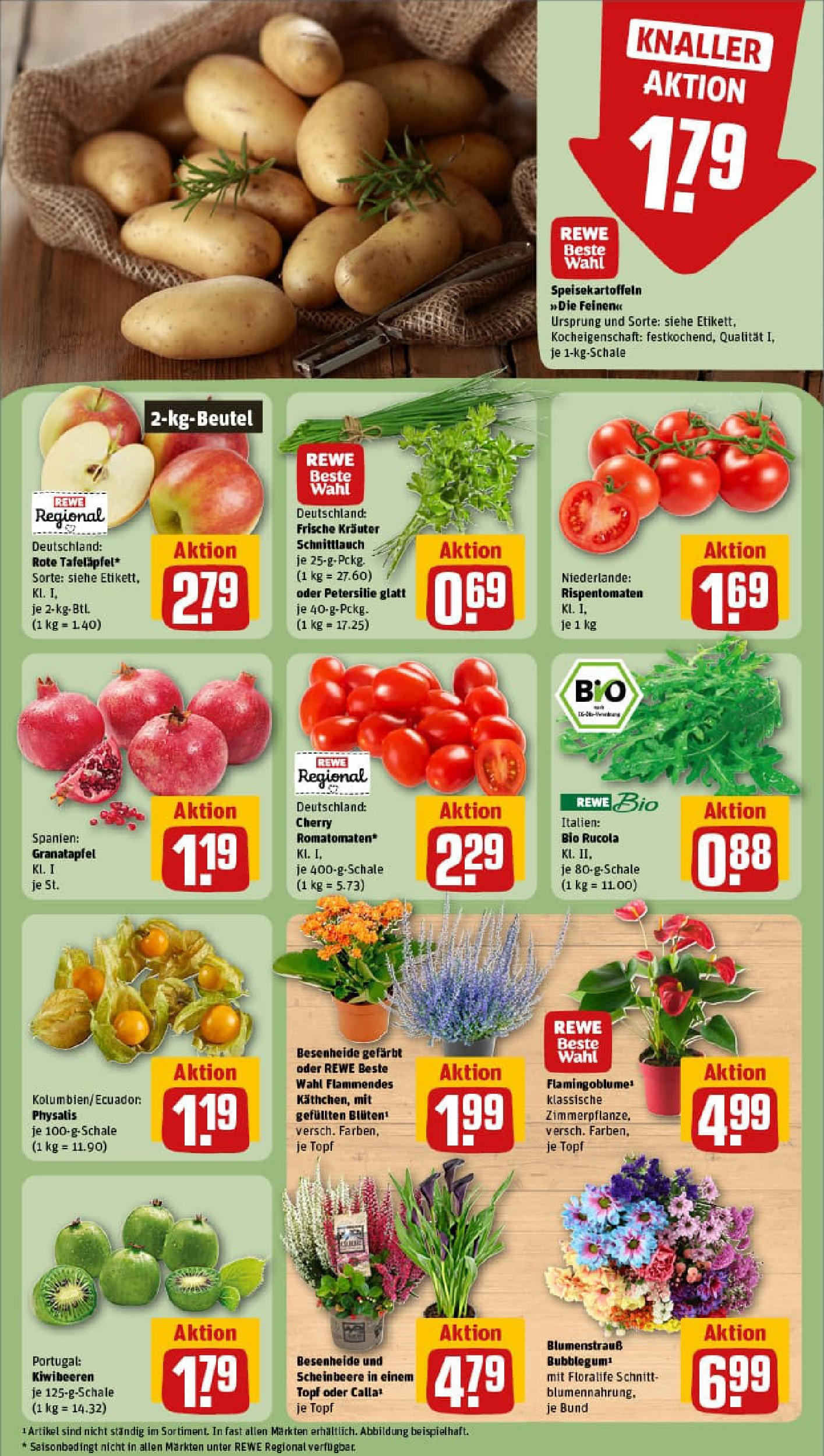 REWE Prospekt ab 21.09.2025 zum Blättern » Angebote | Seite: 11 | Produkte: Granatapfel, Rucola, Petersilie, Kiwi REWE Prospekt ab 21.09.2025 zum Blättern » Angebote | Seite: 11 | Produkte: Granatapfel, Rucola, Petersilie, Kiwi