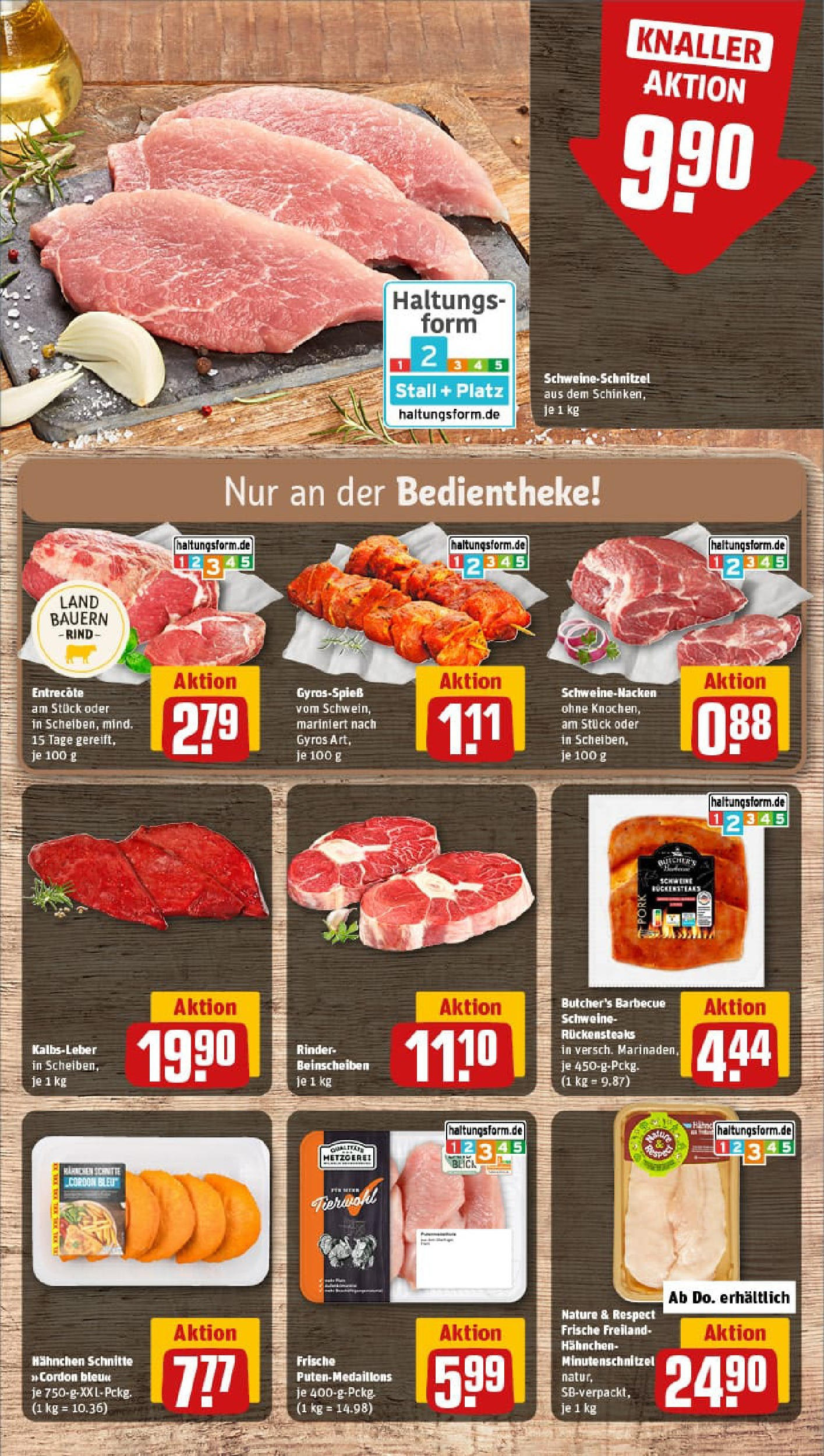 REWE Prospekt ab 21.09.2025 zum Blättern » Angebote | Seite: 12 | Produkte: Hahnchen, Entrecote, Schnitzel, Kalbsleber REWE Prospekt ab 21.09.2025 zum Blättern » Angebote | Seite: 12 | Produkte: Hahnchen, Entrecote, Schnitzel, Kalbsleber