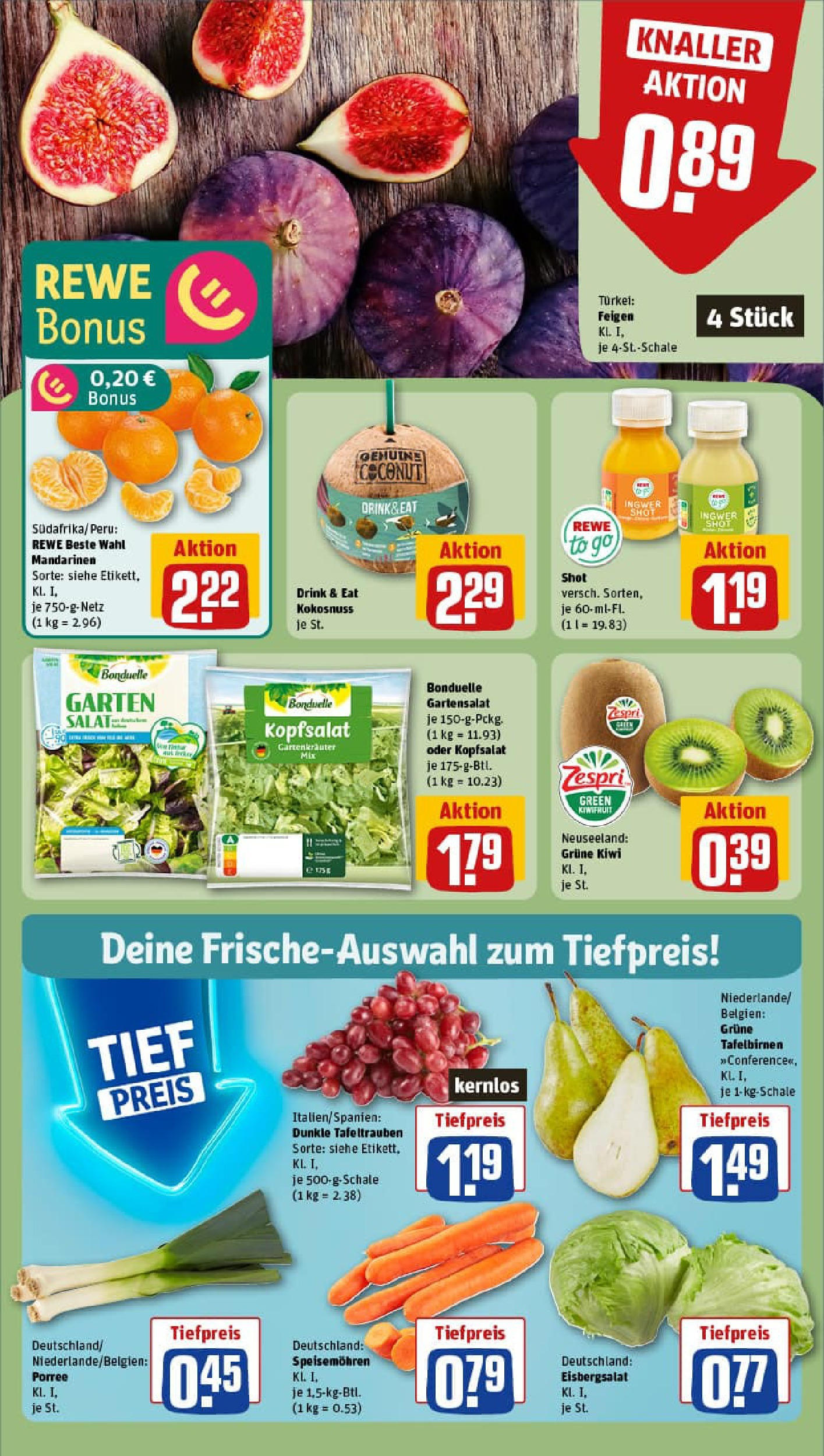 REWE Prospekt ab 21.09.2025 zum Blättern » Angebote | Seite: 10 | Produkte: Mandarinen, Eisbergsalat, Kiwi, Salat REWE Prospekt ab 21.09.2025 zum Blättern » Angebote | Seite: 10 | Produkte: Mandarinen, Eisbergsalat, Kiwi, Salat