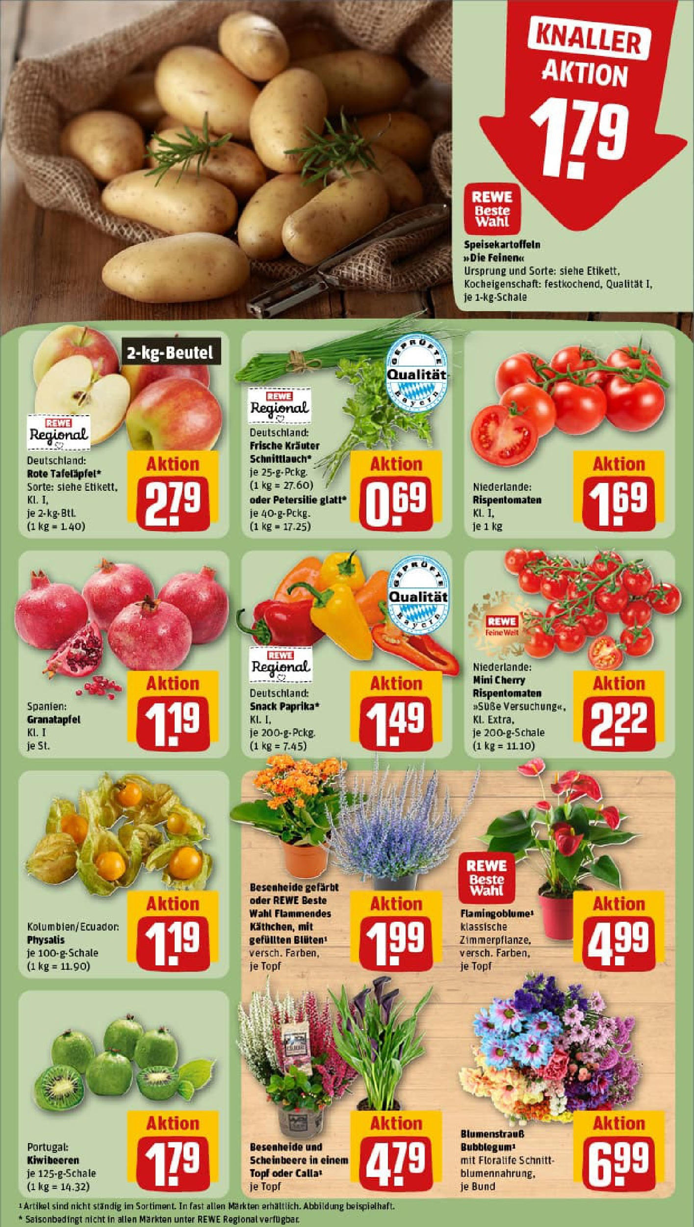 REWE Prospekt ab 21.09.2025 zum Blättern » Angebote | Seite: 11 | Produkte: Granatapfel, Petersilie, Kiwi