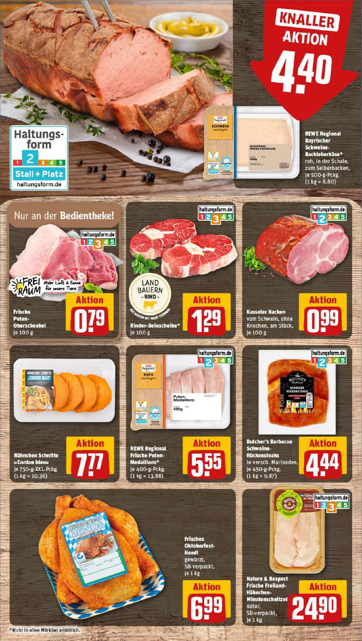 REWE Prospekt ab 21.09.2025 zum Blättern » Angebote | Seite: 12 | Produkte: Pute, Hahnchen, Kasseler nacken