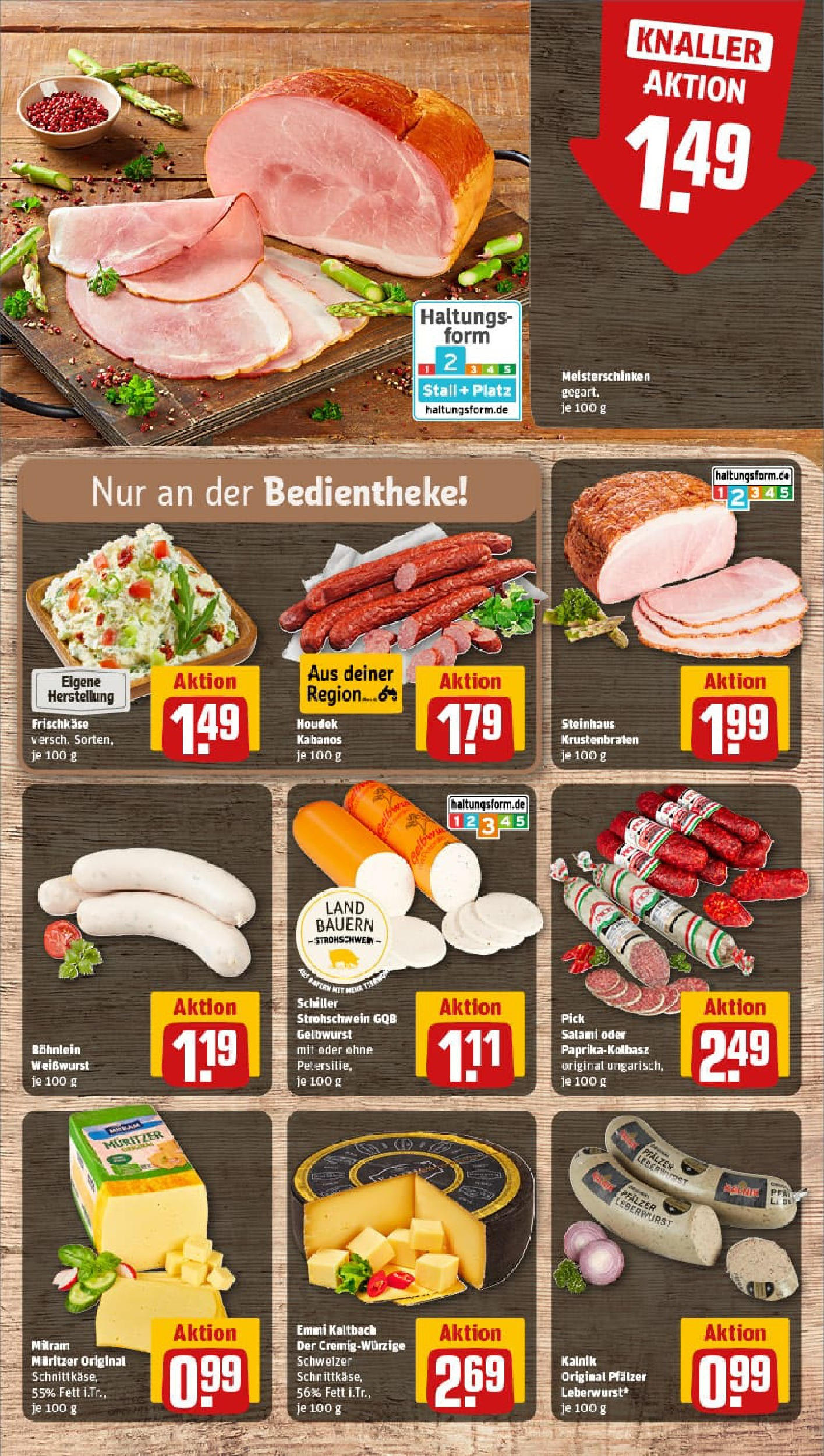 REWE Prospekt ab 21.09.2025 zum Blättern » Angebote | Seite: 13 | Produkte: Weißwurst, Krustenbraten, Salami, Frischkase