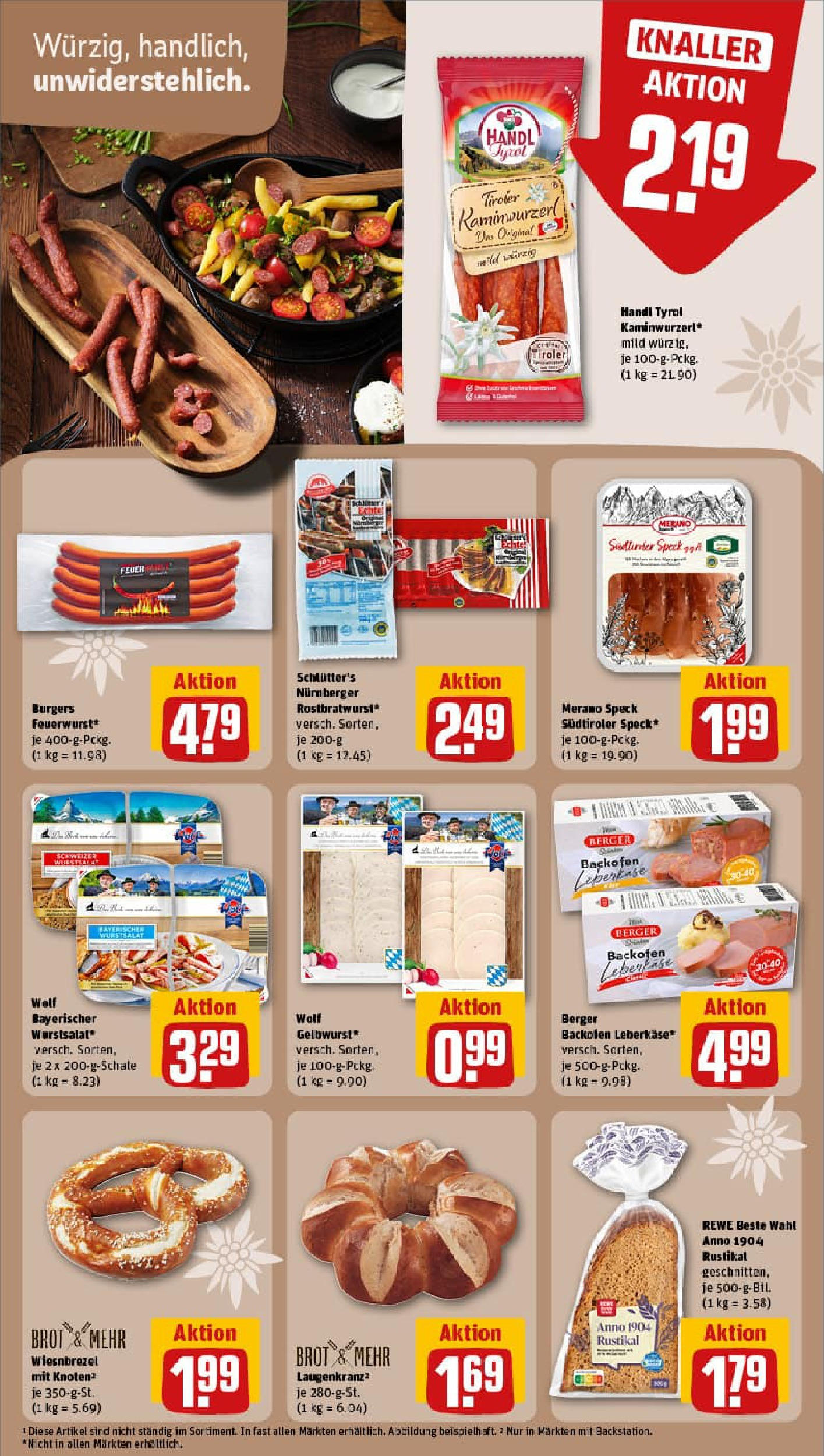 REWE Prospekt ab 21.09.2025 zum Blättern » Angebote | Seite: 20 | Produkte: Backofen, Brot, Leberkase
