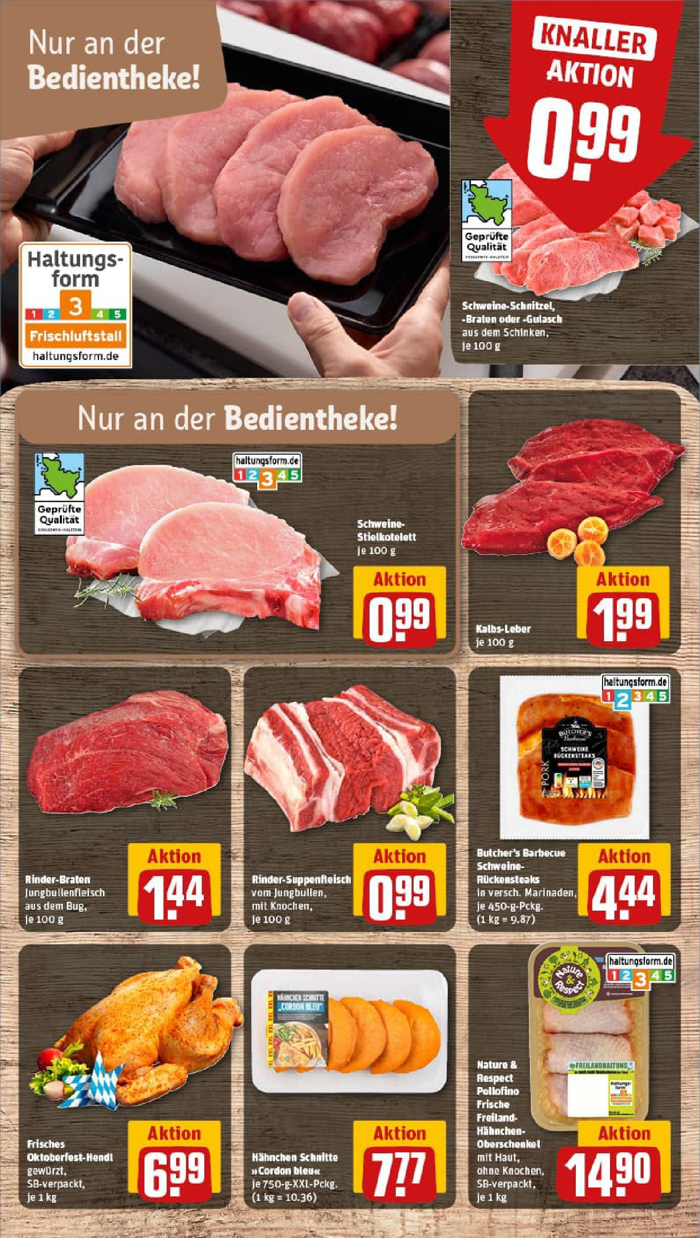 REWE Prospekt ab 21.09.2025 zum Blättern » Angebote | Seite: 12 | Produkte: Rinderbraten, Hahnchen, Gulasch, Steak