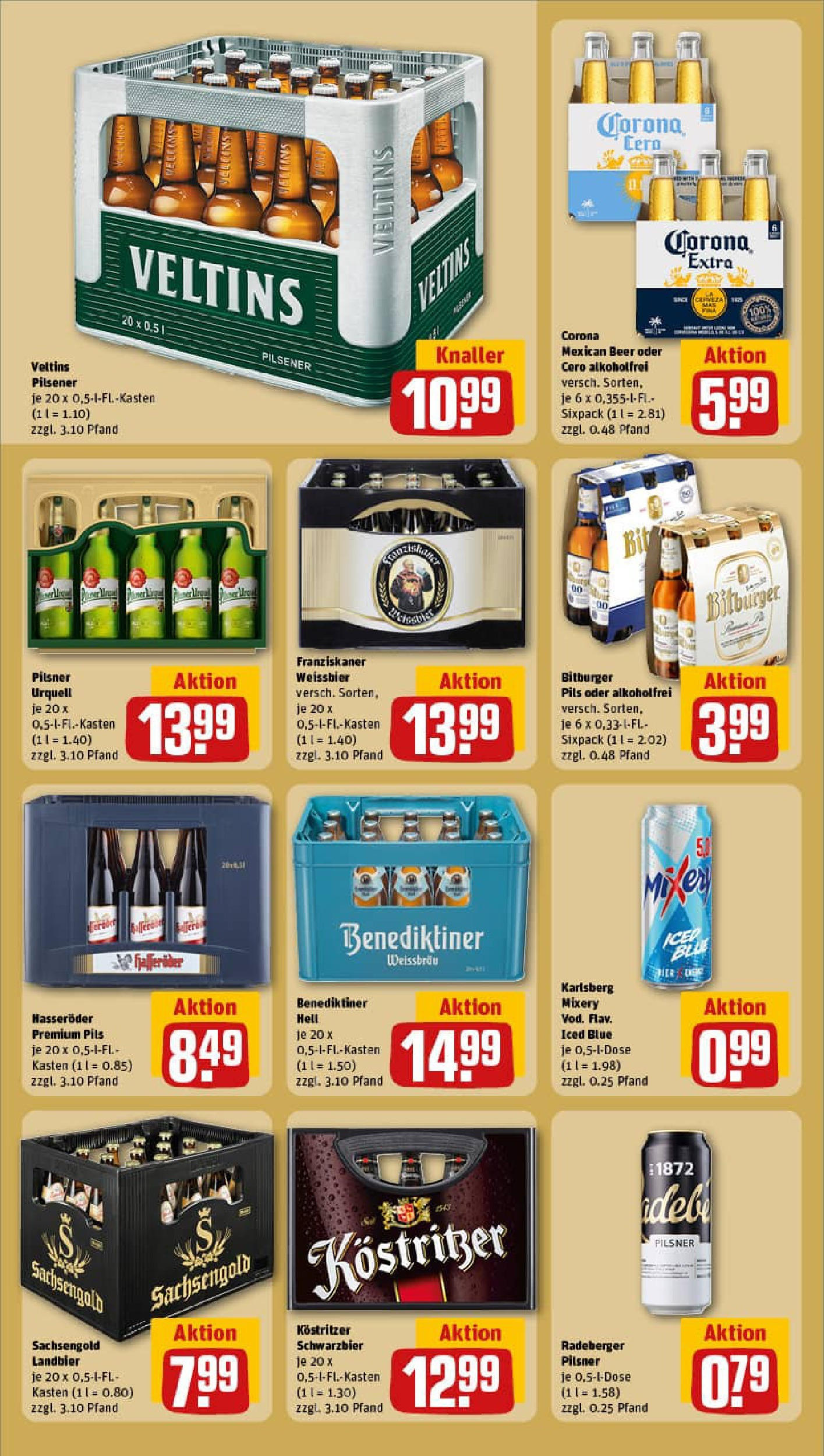 REWE Prospekt ab 21.09.2025 zum Blättern » Angebote | Seite: 19 | Produkte: Franziskaner, Weißbier, Vodka, Radeberger pilsner