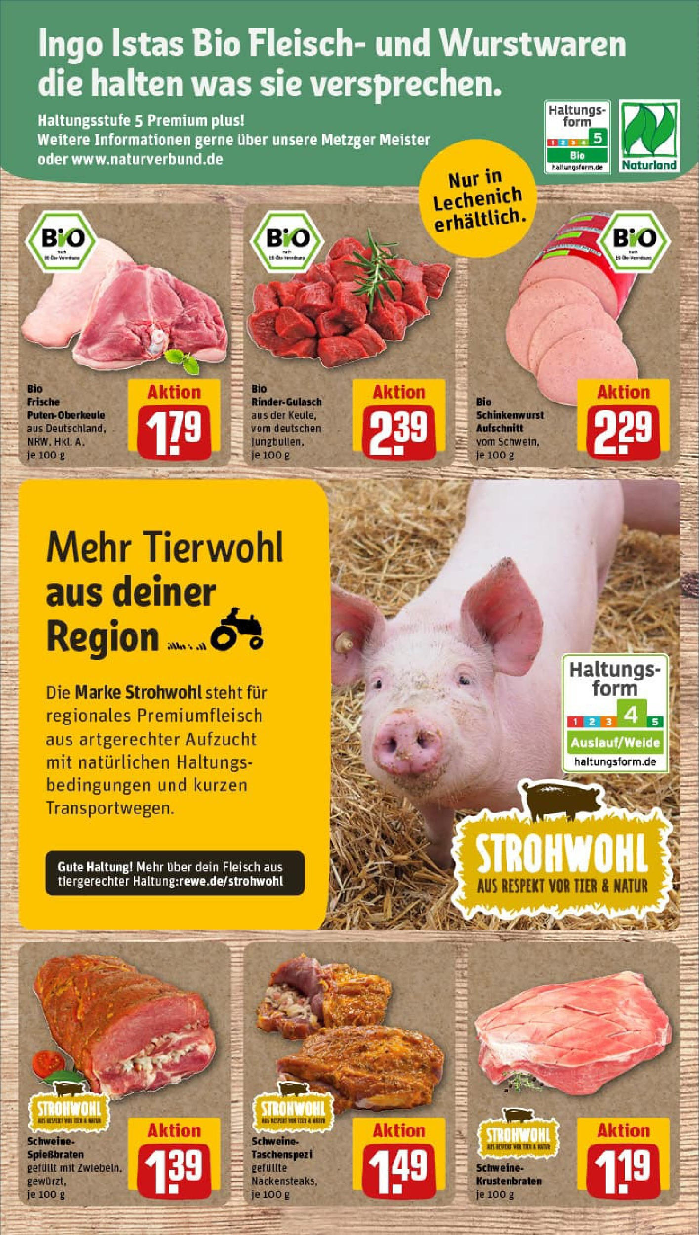 REWE Prospekt ab 21.09.2025 zum Blättern » Angebote | Seite: 27 | Produkte: Nackensteaks, Rindergulasch, Krustenbraten, Fleisch