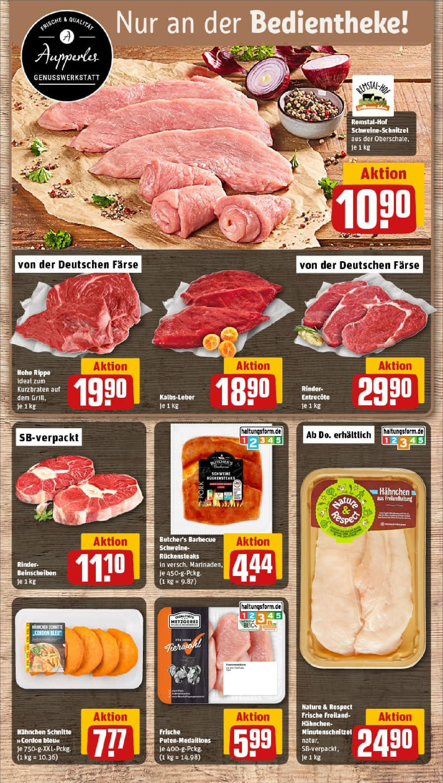 REWE Prospekt ab 21.09.2025 zum Blättern » Angebote | Seite: 12 | Produkte: Entrecote, Schnitzel, Kalbsleber, Steak