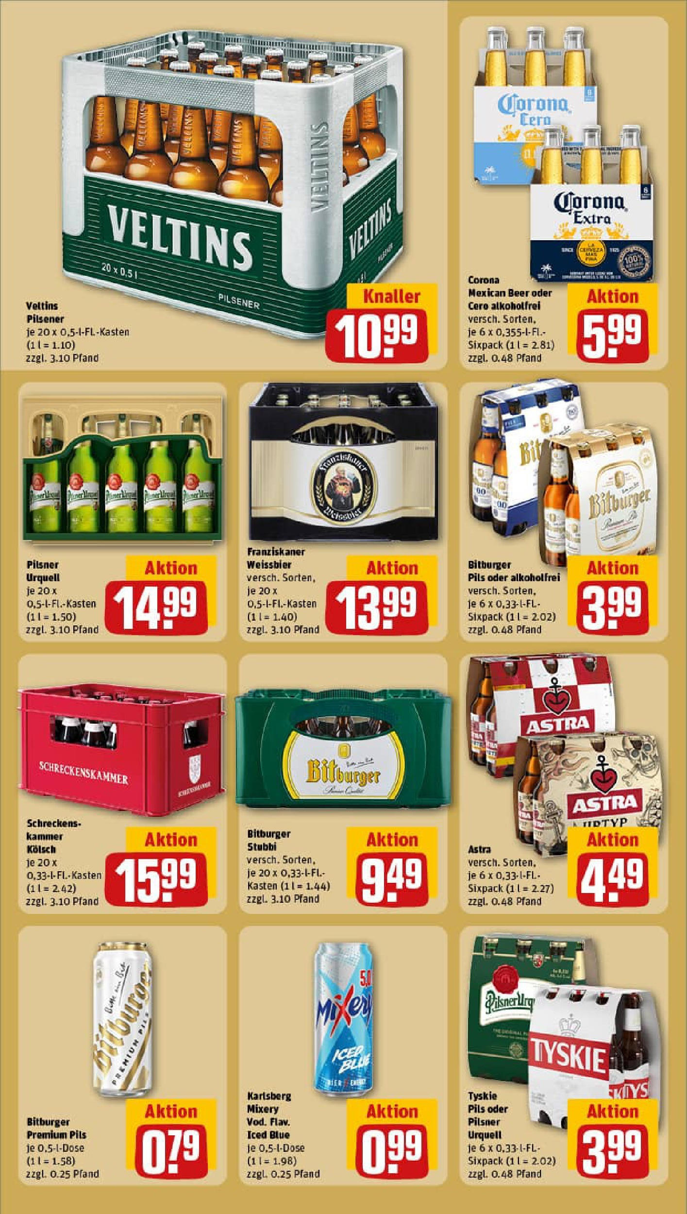 REWE Prospekt ab 21.09.2025 zum Blättern » Angebote | Seite: 21 | Produkte: Tyskie, Pilsner urquell, Mixery, Veltins