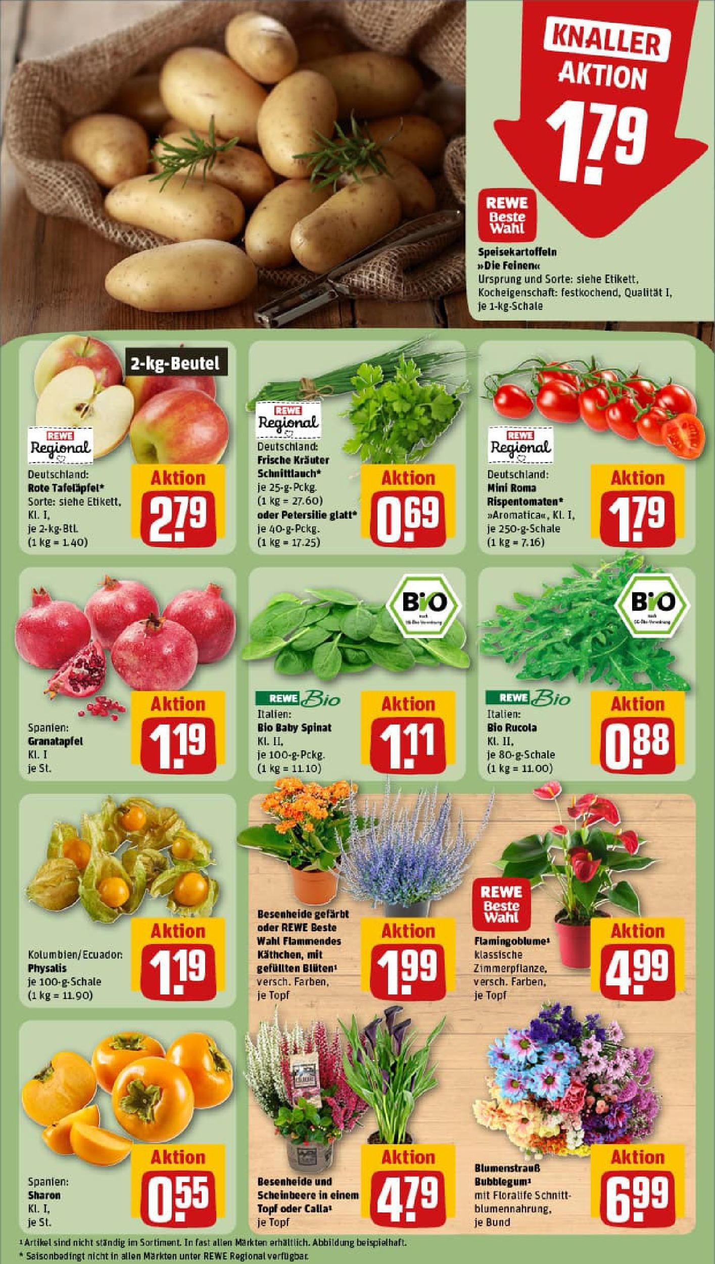 REWE Prospekt ab 21.09.2025 zum Blättern » Angebote | Seite: 5 | Produkte: Granatapfel, Rucola, Petersilie