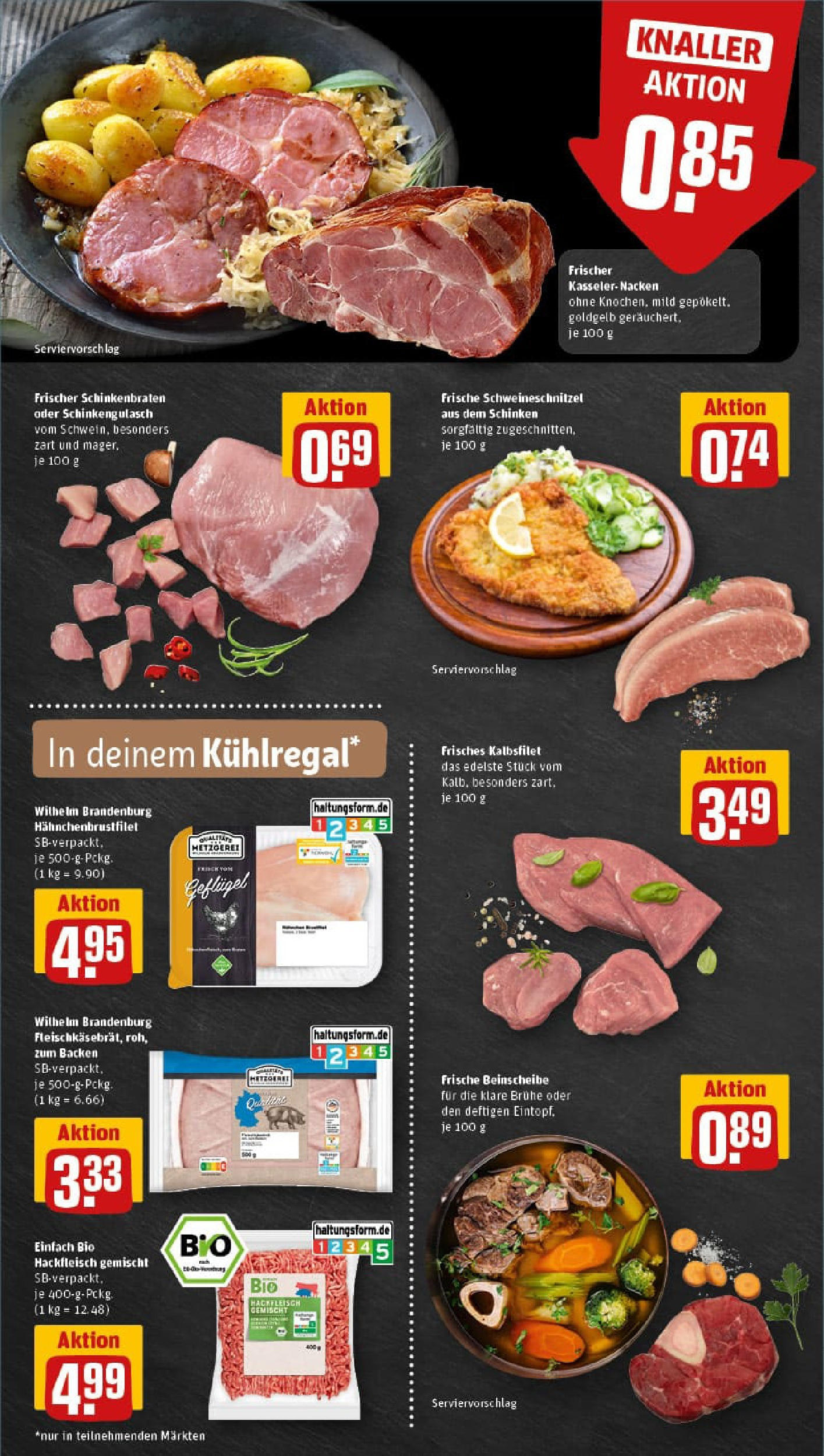 REWE Prospekt ab 21.09.2025 zum Blättern » Angebote | Seite: 6 | Produkte: Kasseler nacken, Schinken, Hackfleisch