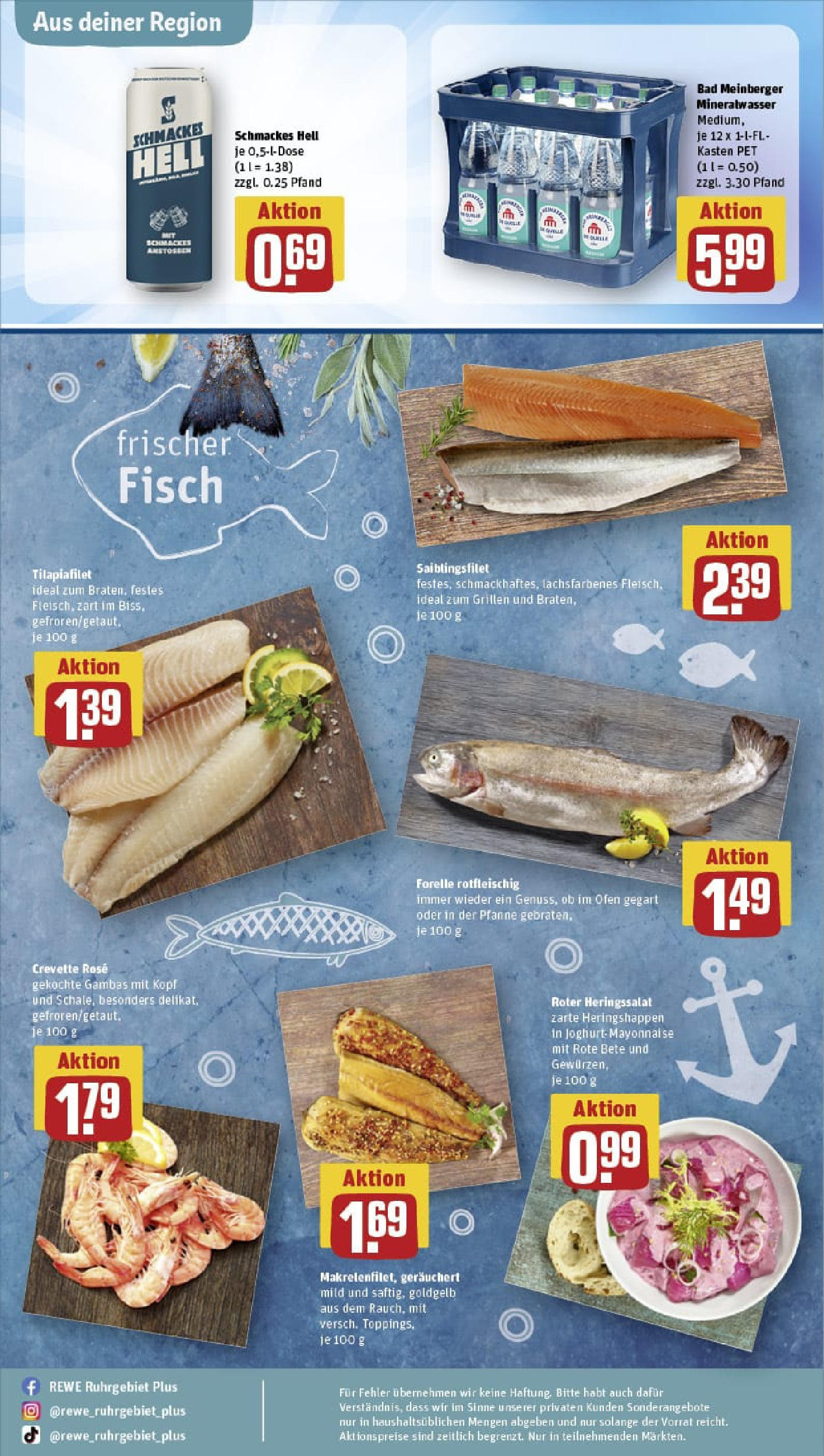 REWE Prospekt ab 21.09.2025 zum Blättern » Angebote | Seite: 30 | Produkte: Ofen, Bad, Mineralwasser, Fisch