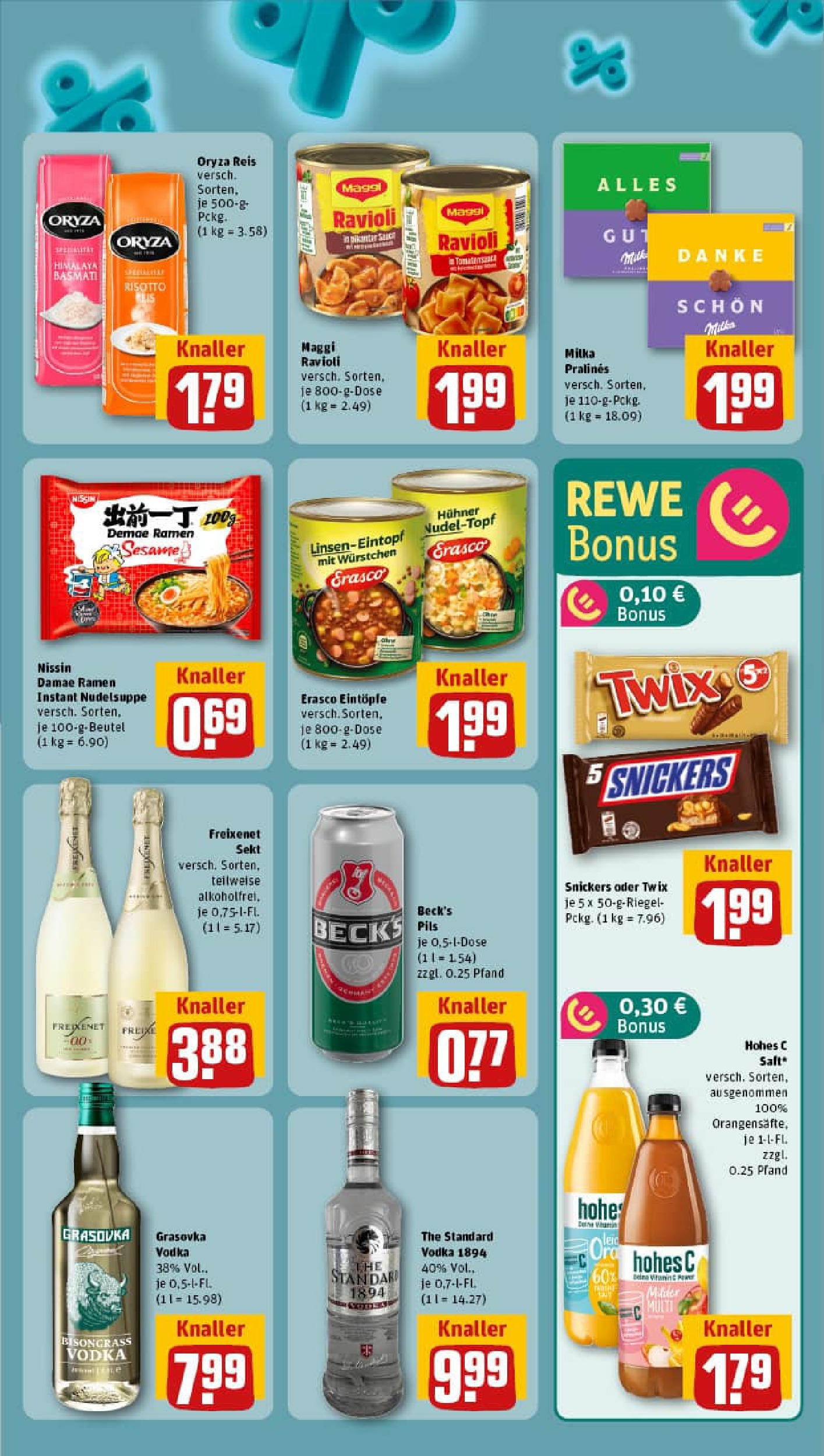 REWE Prospekt ab 21.09.2025 zum Blättern » Angebote | Seite: 17 | Produkte: Maggi, Pils, Hohes c, Erasco