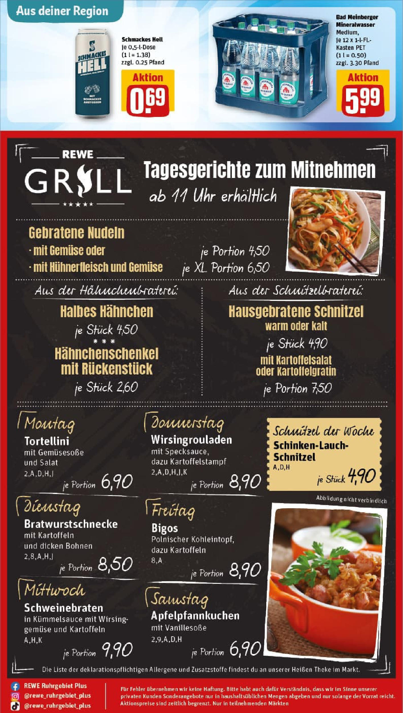 REWE Prospekt ab 21.09.2025 zum Blättern » Angebote | Seite: 31 | Produkte: Hahnchenschenkel, Theke, Bad, Mineralwasser