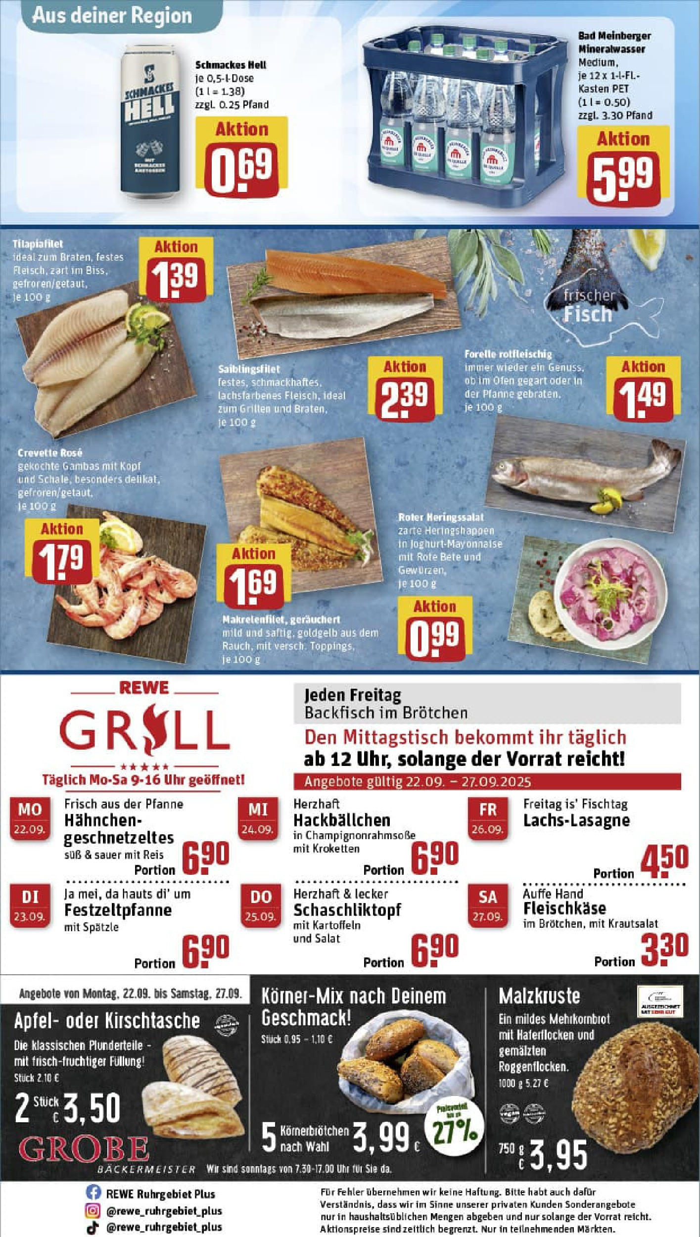 REWE Prospekt ab 21.09.2025 zum Blättern » Angebote | Seite: 30 | Produkte: Ofen, Mineralwasser, Salat, Uhr