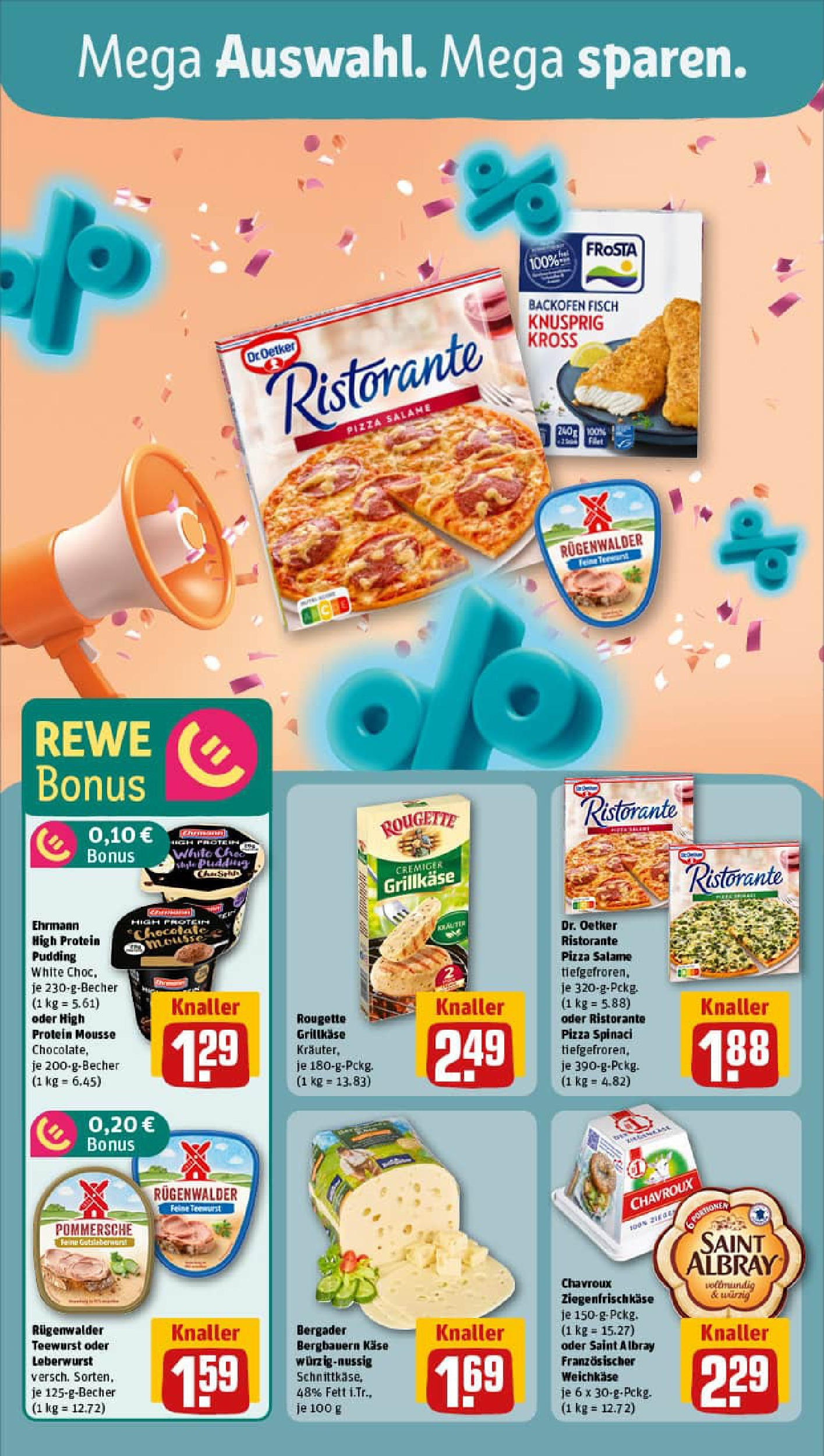 REWE Prospekt ab 21.09.2025 zum Blättern » Angebote | Seite: 4 | Produkte: High protein pudding, Käse, Backofen, Pizza REWE Prospekt ab 21.09.2025 zum Blättern » Angebote | Seite: 4 | Produkte: High protein pudding, Käse, Backofen, Pizza