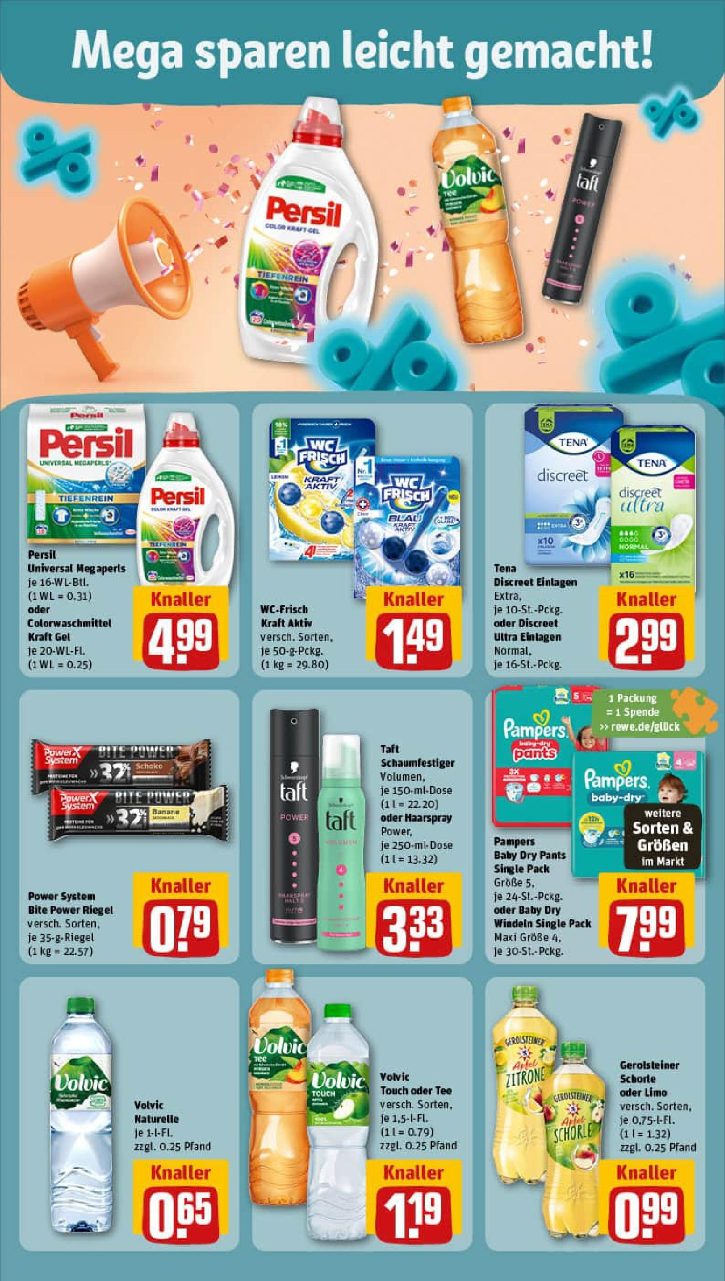 REWE Prospekt ab 21.09.2025 zum Blättern » Angebote | Seite: 8 | Produkte: Pampers, Zitrone, Volvic, Gerolsteiner REWE Prospekt ab 21.09.2025 zum Blättern » Angebote | Seite: 8 | Produkte: Pampers, Zitrone, Volvic, Gerolsteiner