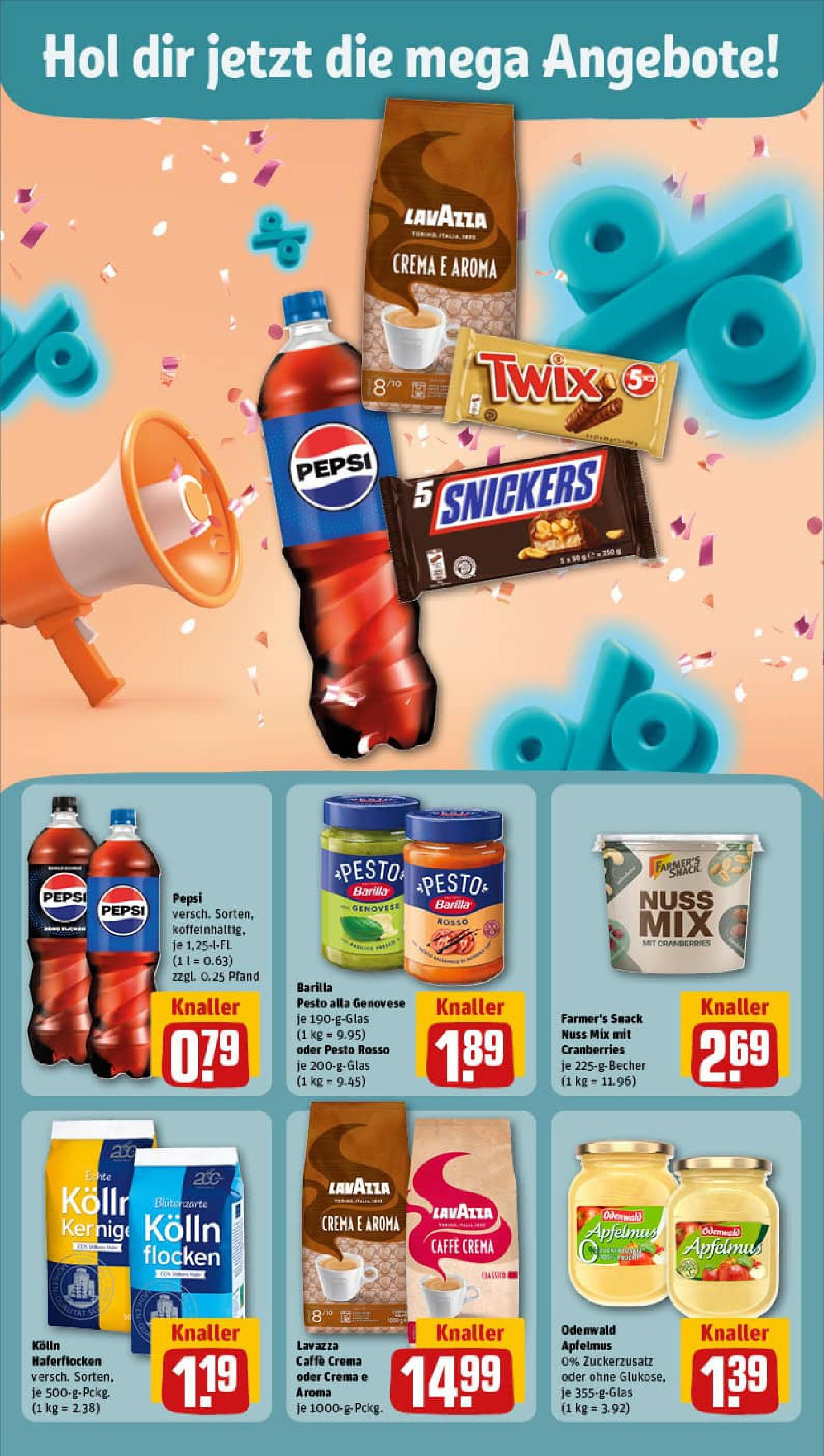 REWE Prospekt ab 21.09.2025 zum Blättern » Angebote | Seite: 6 | Produkte: Lavazza, Kolln haferflocken, Apple, Flocken REWE Prospekt ab 21.09.2025 zum Blättern » Angebote | Seite: 6 | Produkte: Lavazza, Kolln haferflocken, Apple, Flocken