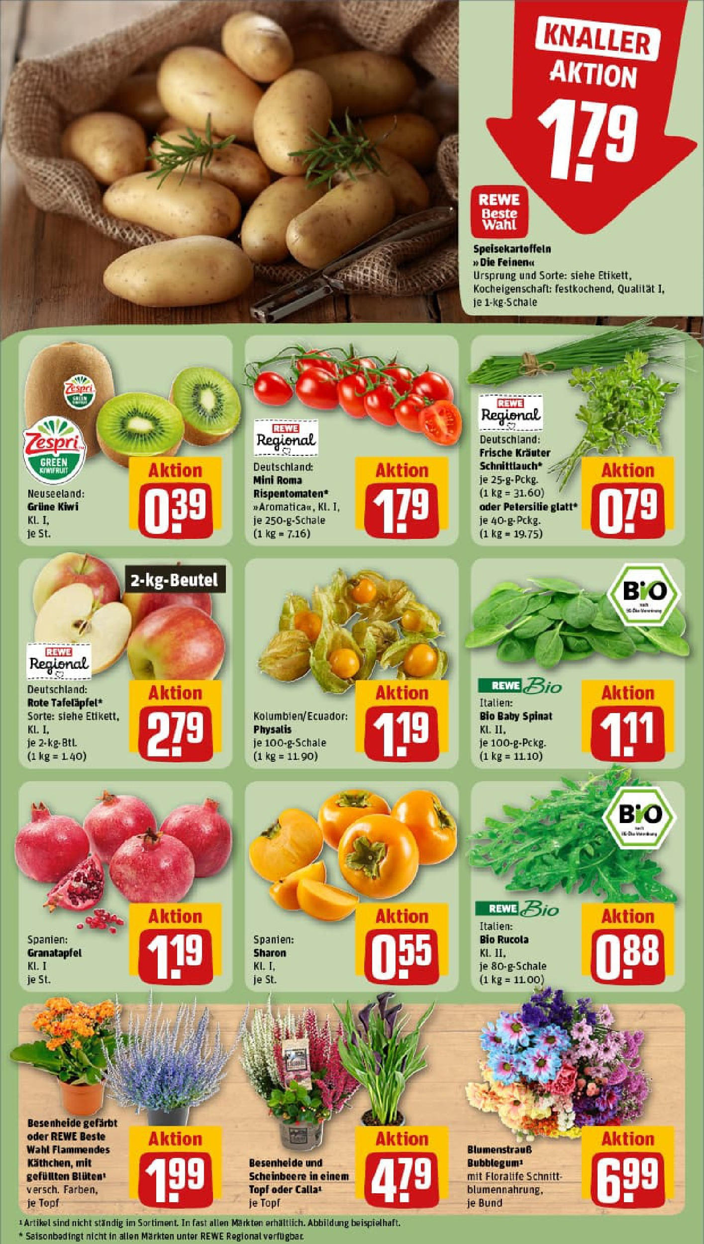 REWE Prospekt ab 21.09.2025 zum Blättern » Angebote | Seite: 11 | Produkte: Granatapfel, Rucola, Petersilie, Kiwi REWE Prospekt ab 21.09.2025 zum Blättern » Angebote | Seite: 11 | Produkte: Granatapfel, Rucola, Petersilie, Kiwi