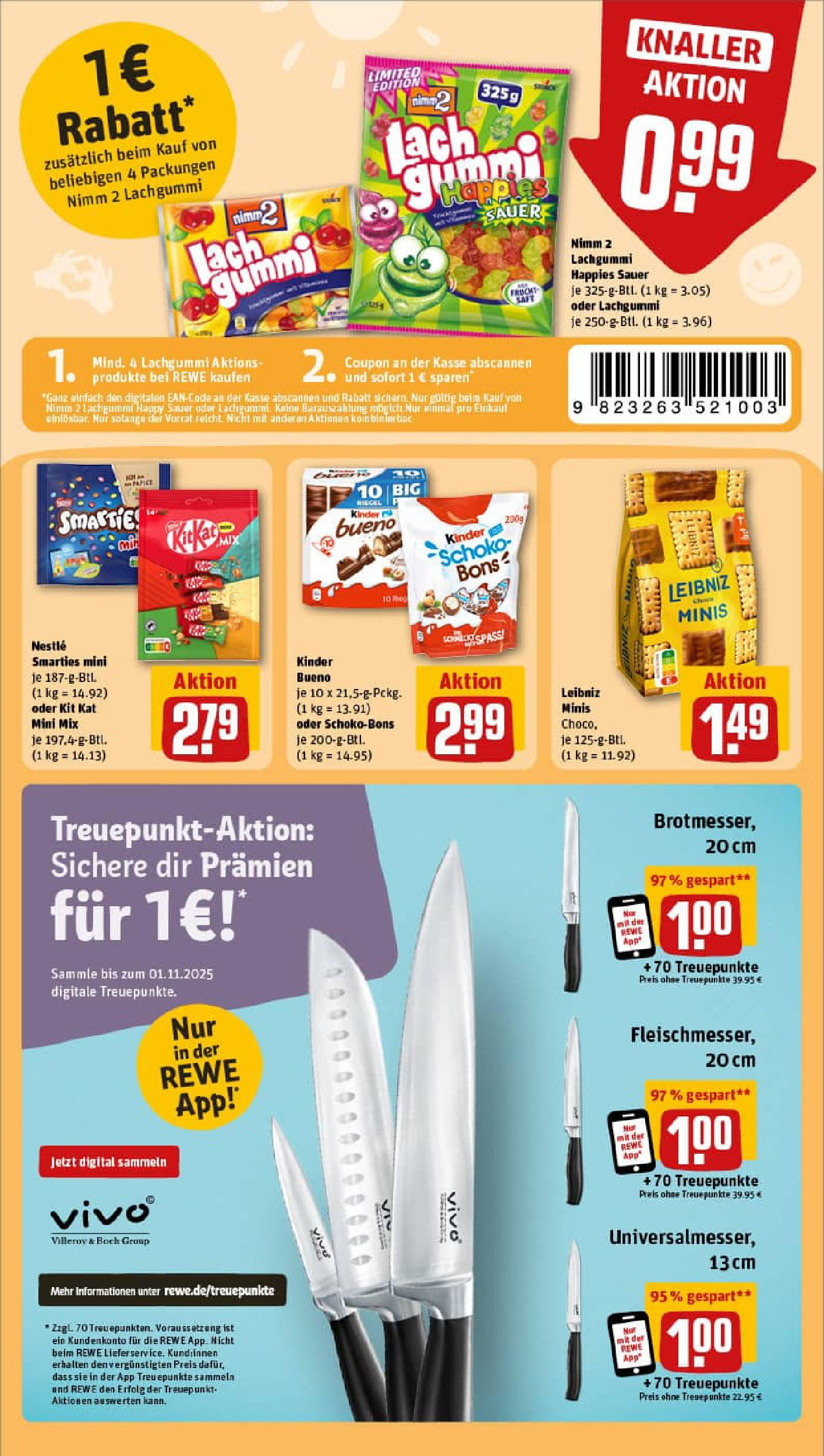 REWE Prospekt ab 21.09.2025 zum Blättern » Angebote | Seite: 17 | Produkte: Vivo, Smarties, Kinder bueno REWE Prospekt ab 21.09.2025 zum Blättern » Angebote | Seite: 17 | Produkte: Vivo, Smarties, Kinder bueno
