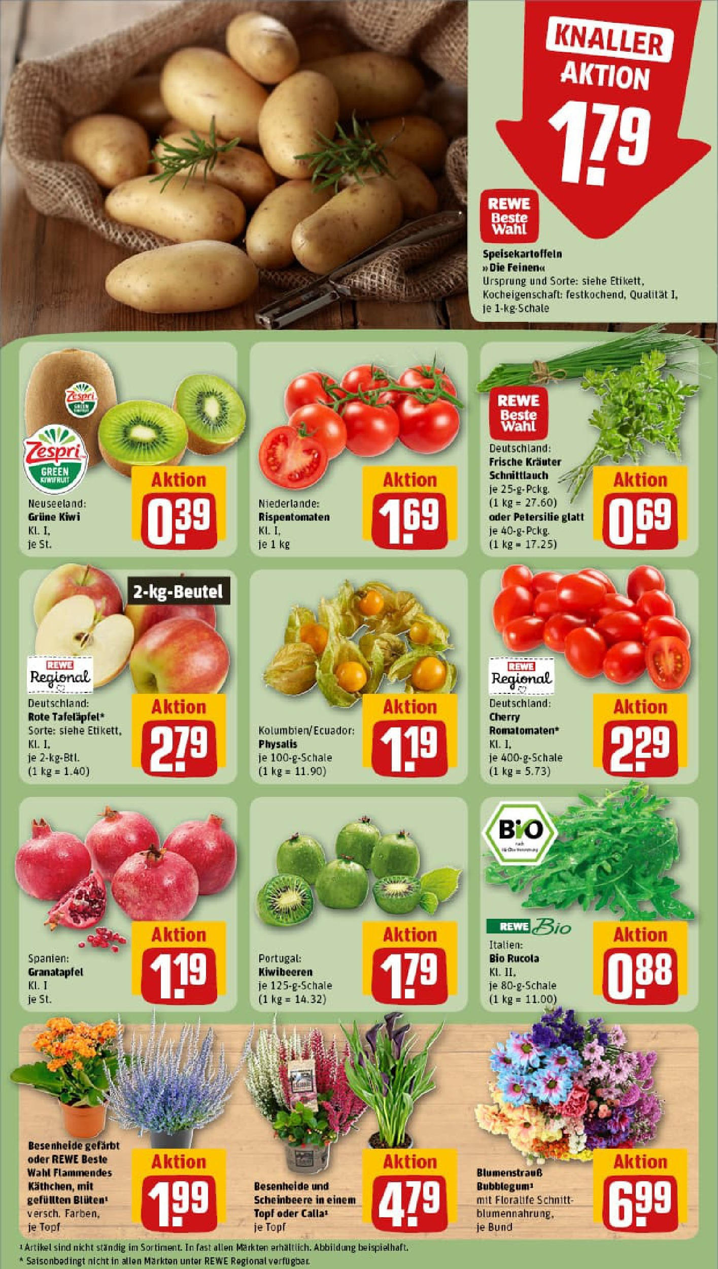 REWE Prospekt ab 21.09.2025 zum Blättern » Angebote | Seite: 11 | Produkte: Granatapfel, Rucola, Petersilie, Kiwi